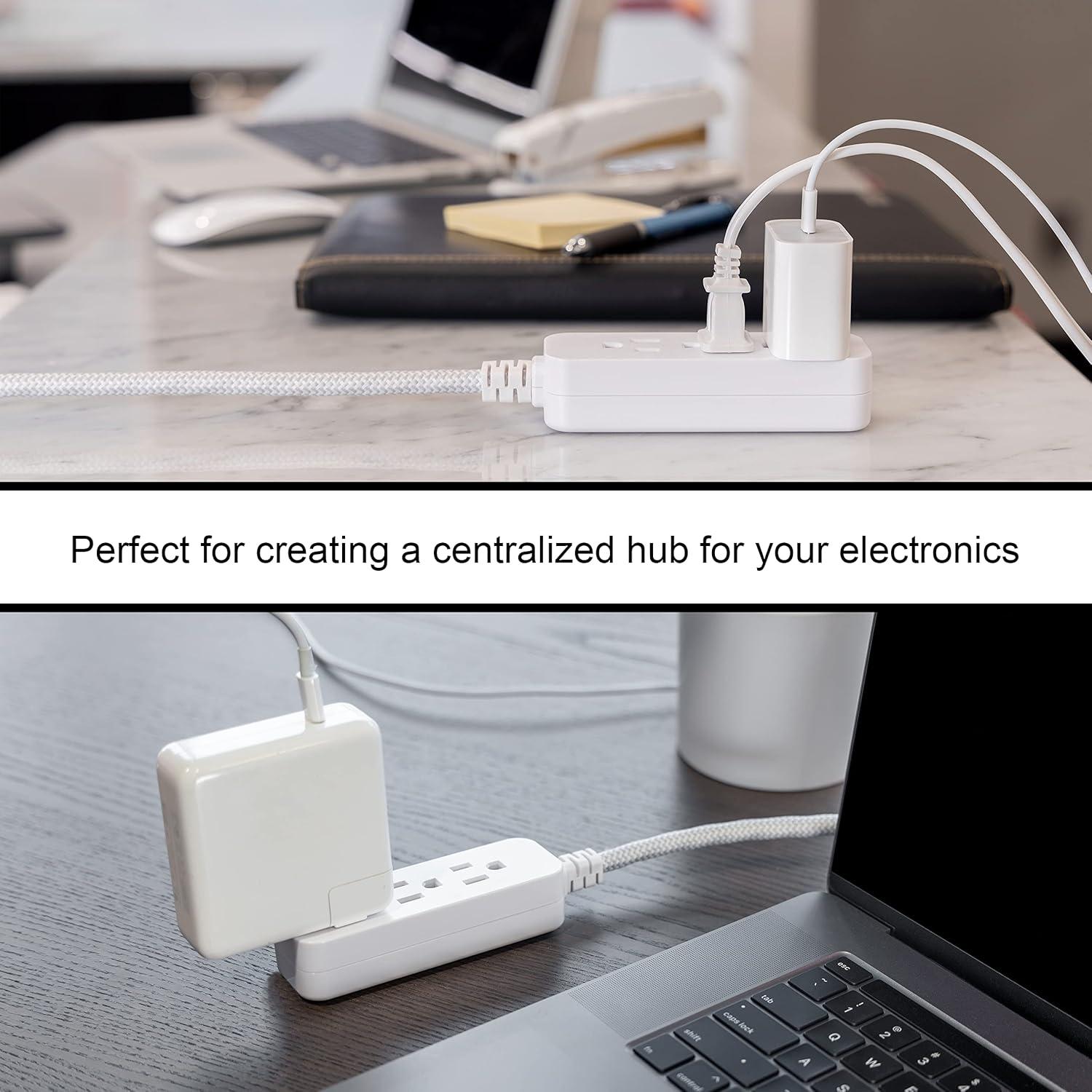 Regleta de Protección GE 3 Salidas 2.44m Cable Trenzado