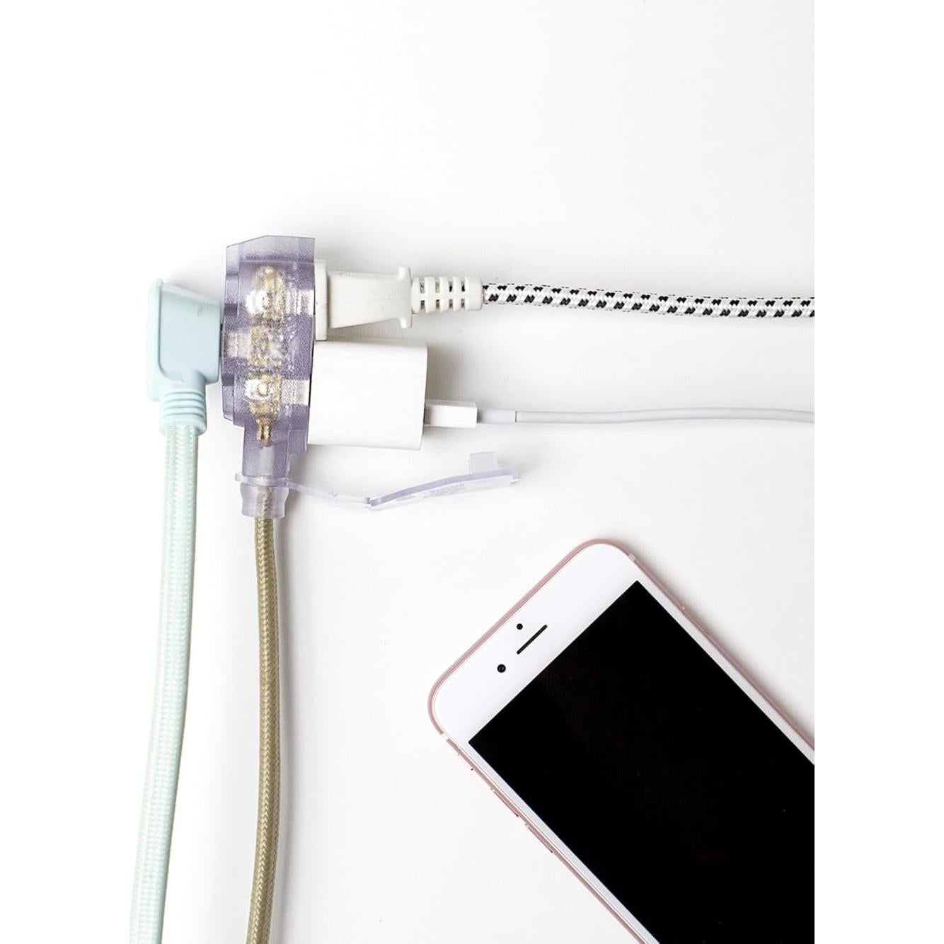 Cable de Extensión de Tela Globe Electric 2.7m 3 Salidas Dorado