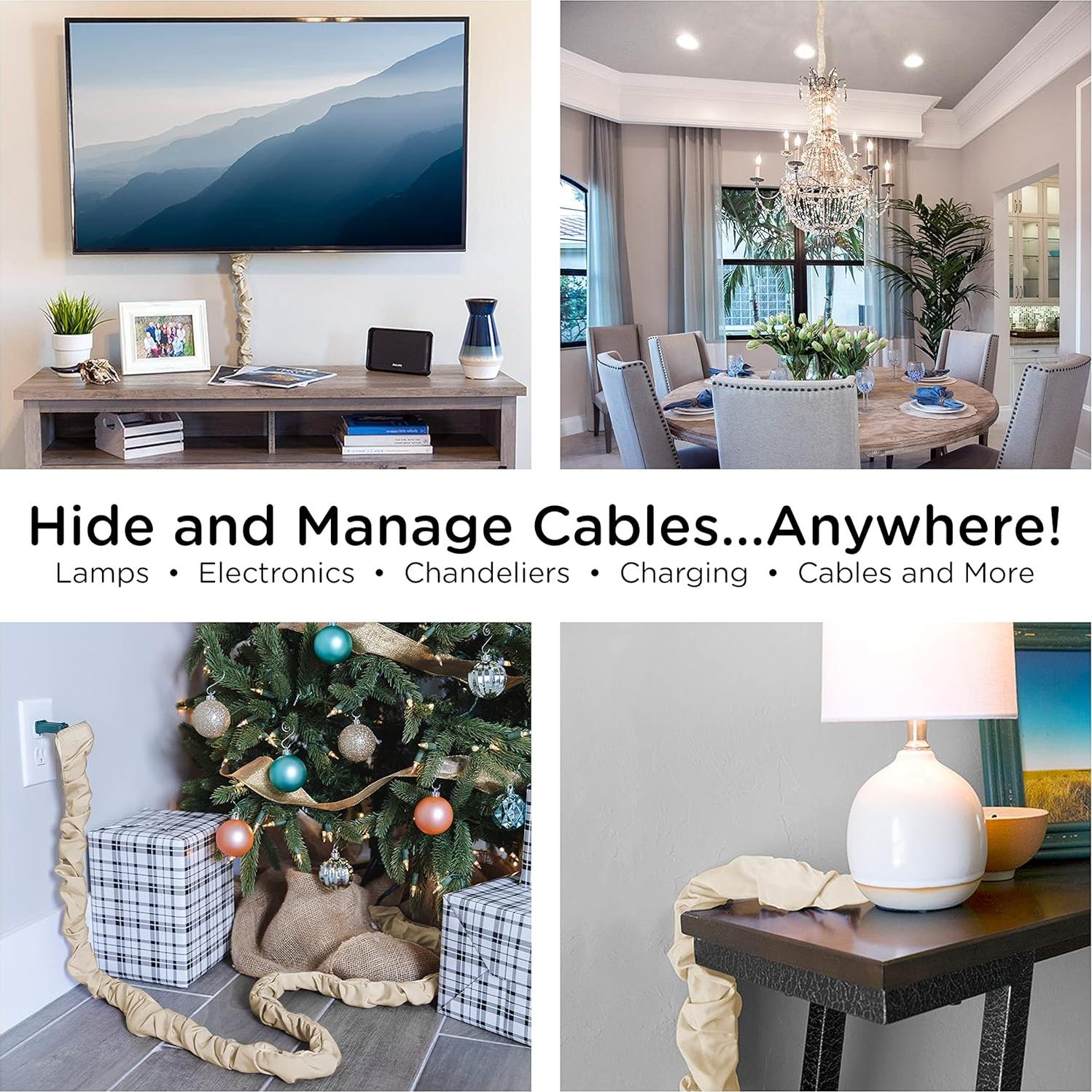 Cubierta de Cable de Tela Cordinate 1.83 m Champagne