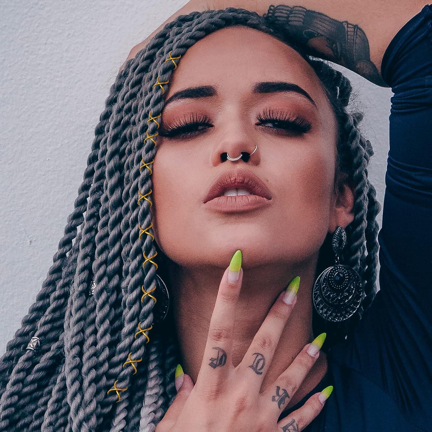 4 Cuerdas de Cabello Trenzado Sliverdew 5M Oro Plata