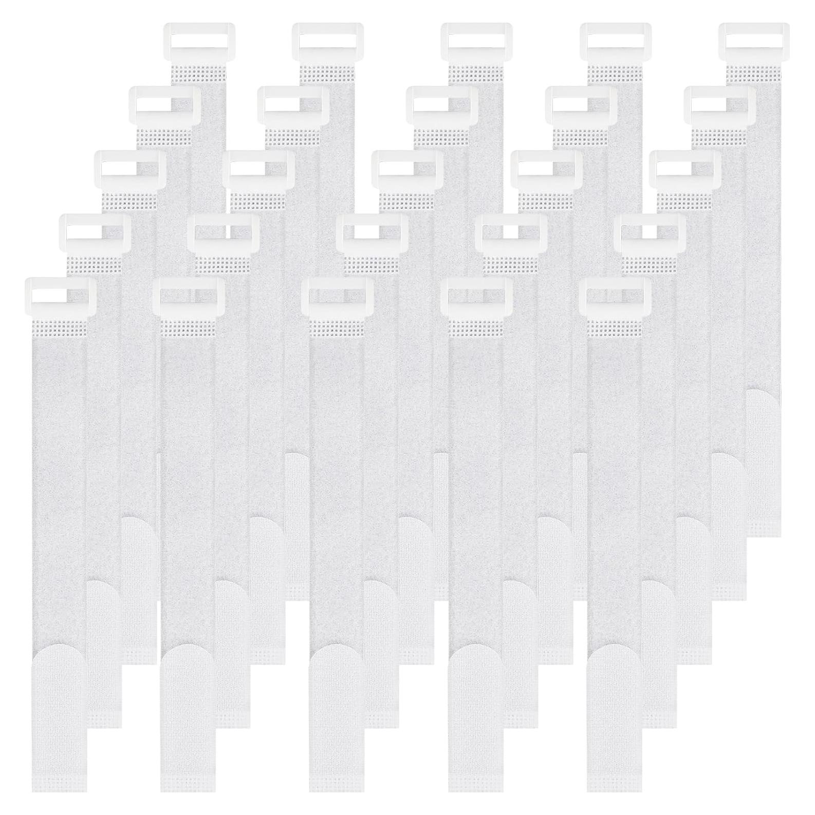 Organizador de Cables PASOW 25 Piezas 30.48 cm Nylon Blanco
