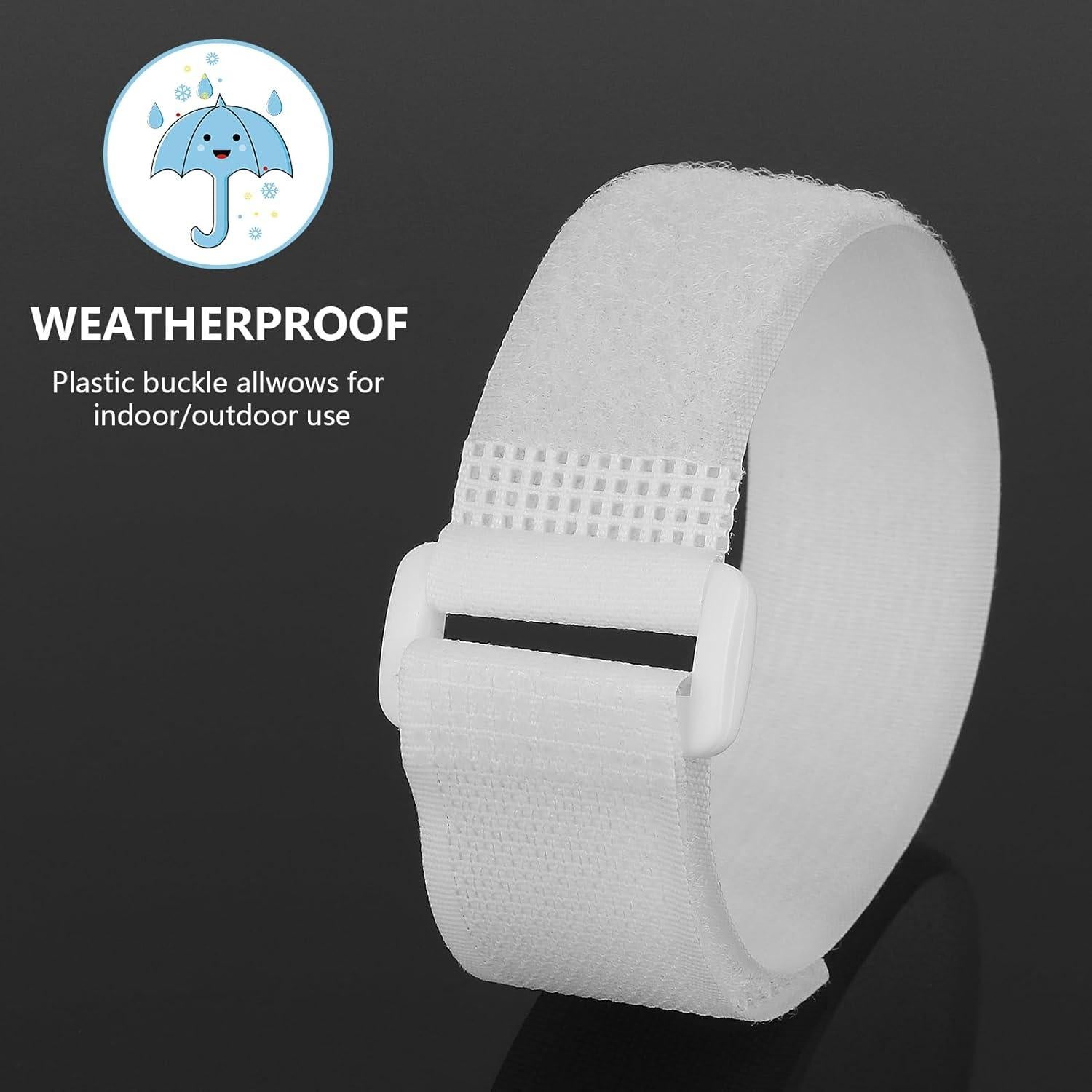 Organizador de Cables PASOW 25 Piezas 30.48 cm Nylon Blanco