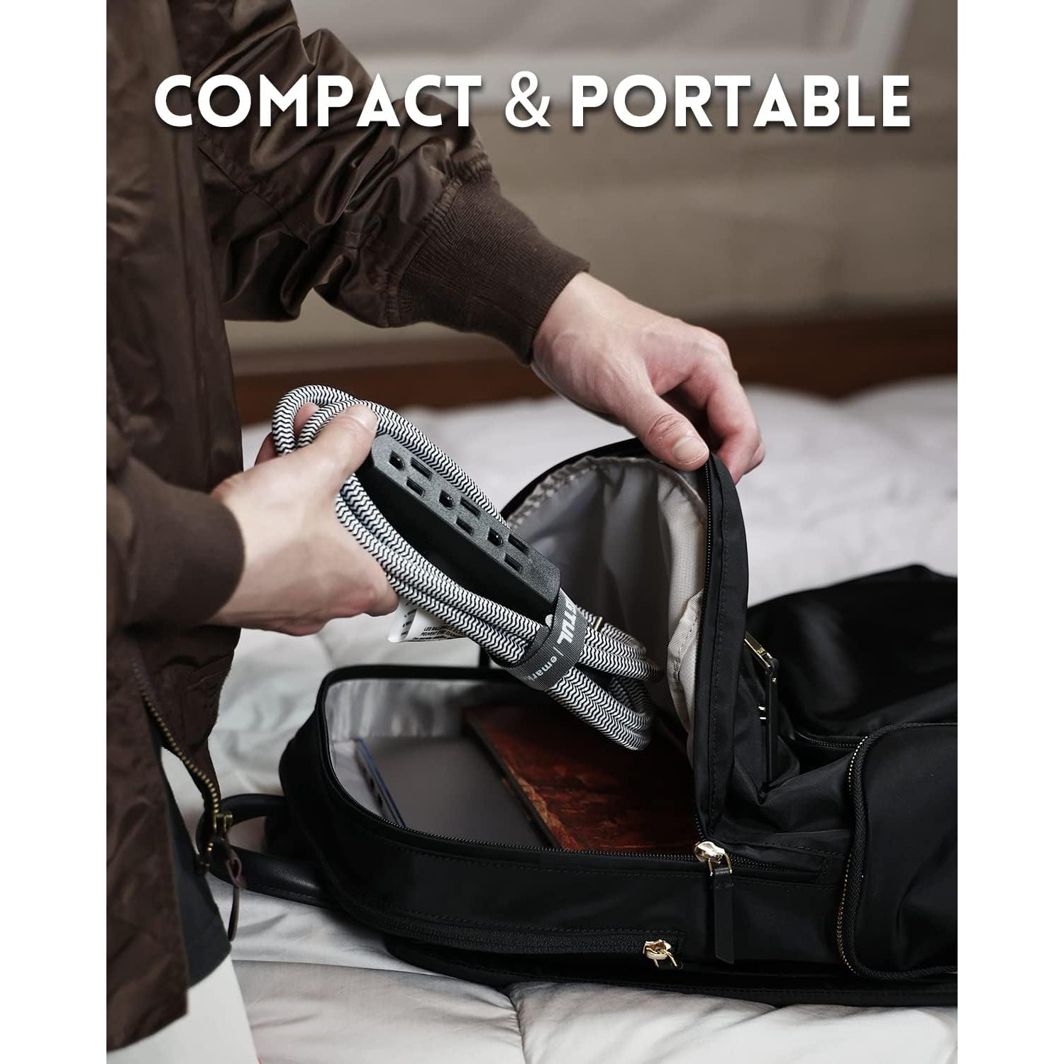 Cable de Extensión PLUGTUL 2.44m 3 Salidas 16 AWG Negro