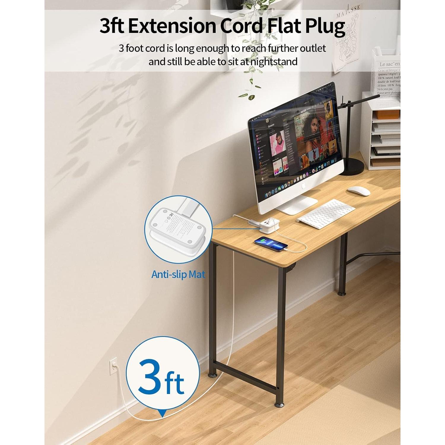 Regleta de Viaje NTONPOWER 2 Salidas 3 USB 3FT Compacta