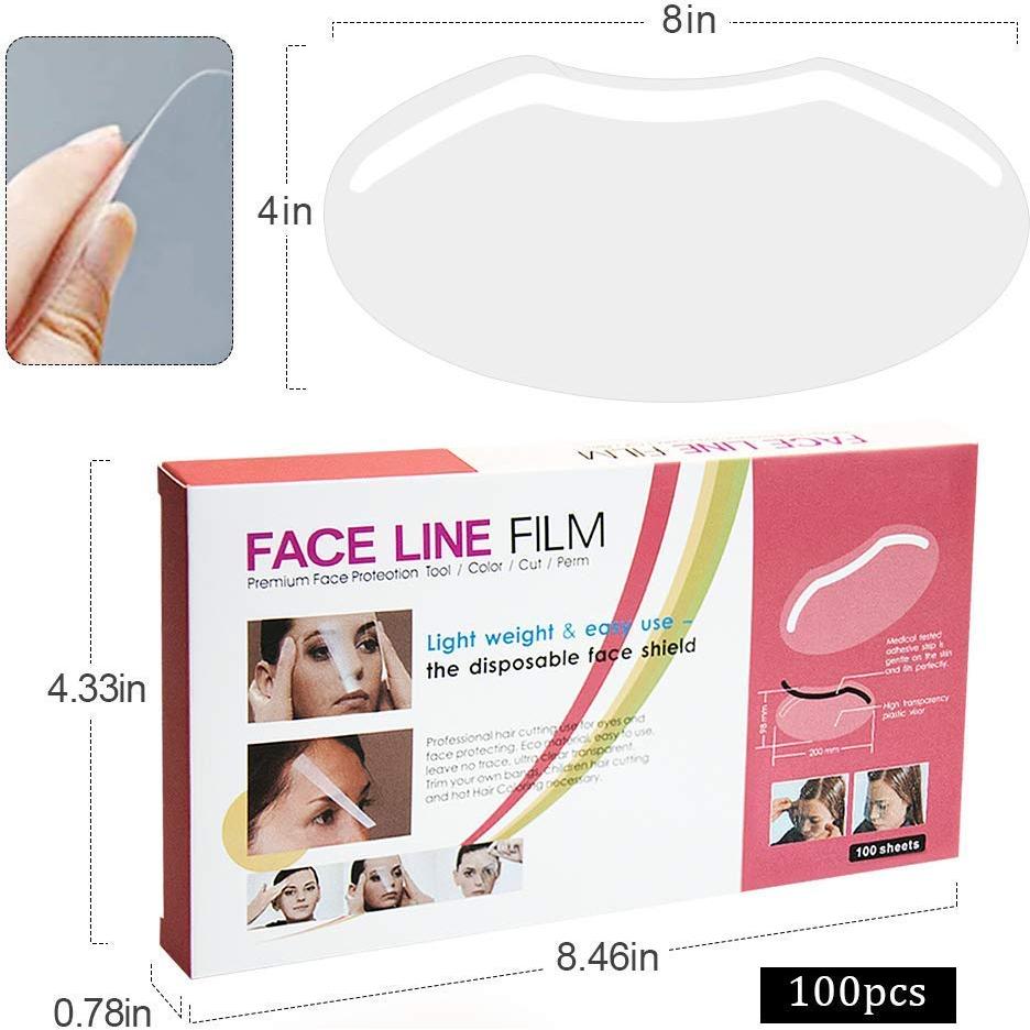 100 Visores Faciales Desechables EBANKU para Maquillaje y Cuidado Postoperatorio