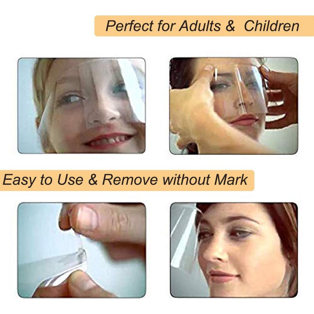 100 Visores Faciales Desechables EBANKU para Maquillaje y Cuidado Postoperatorio