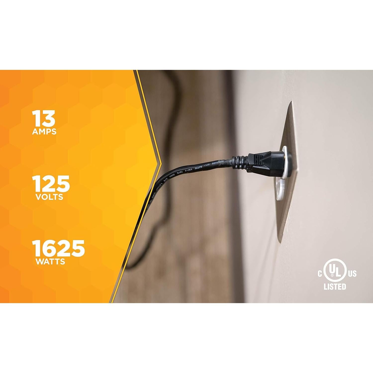 Cuerda de Extensión Woods 5601 7.62 m 16 AWG Negra