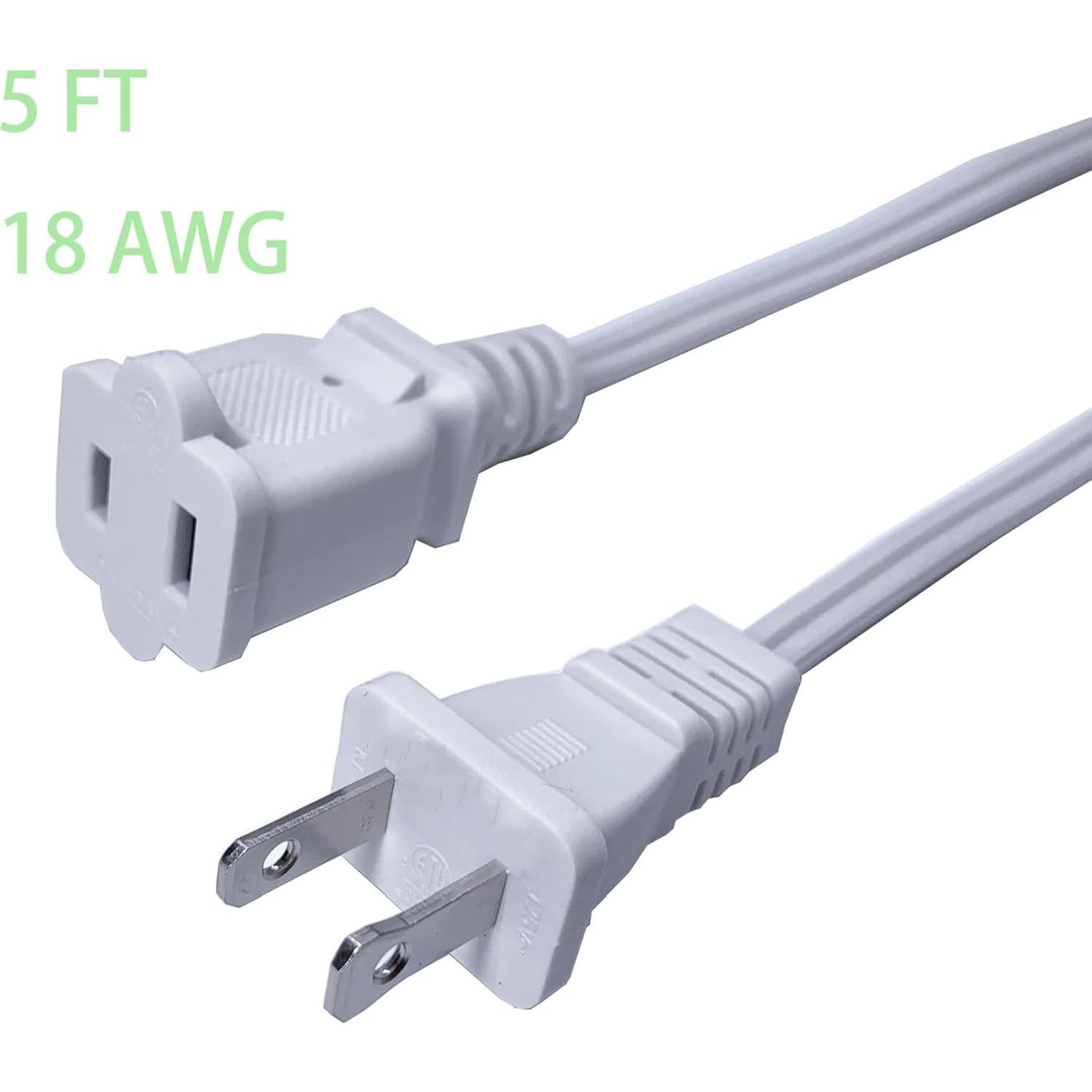 Cable de Extensión 1.52m Musunpara 2 Clavijas 10A 125V Blanco