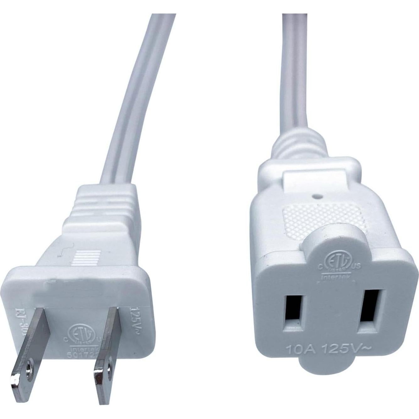 Cable de Extensión 1.52m Musunpara 2 Clavijas 10A 125V Blanco