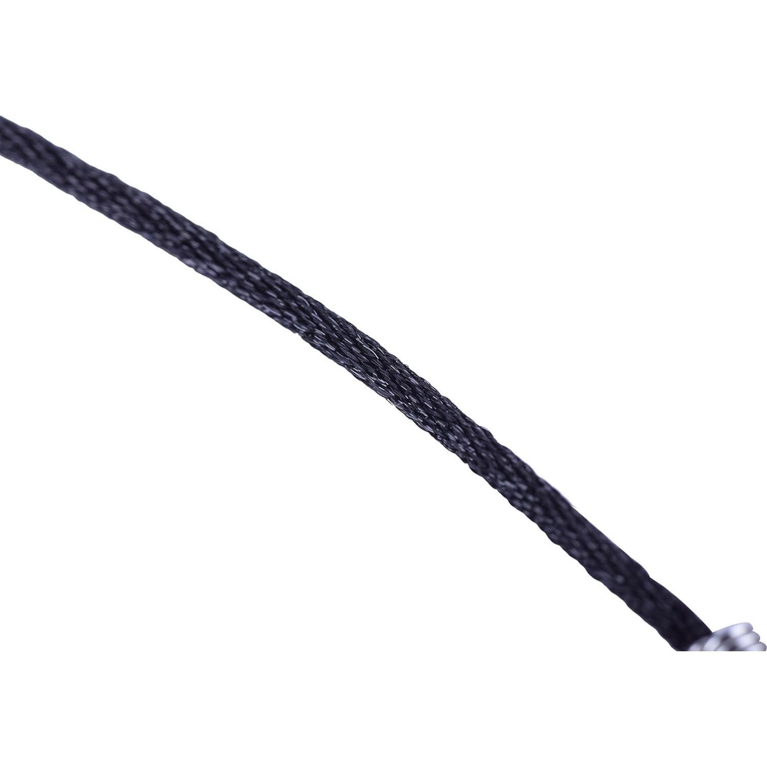 Cordón de Collar de Seda Satinada Negra KONMAY 50pcs 2mm 61cm