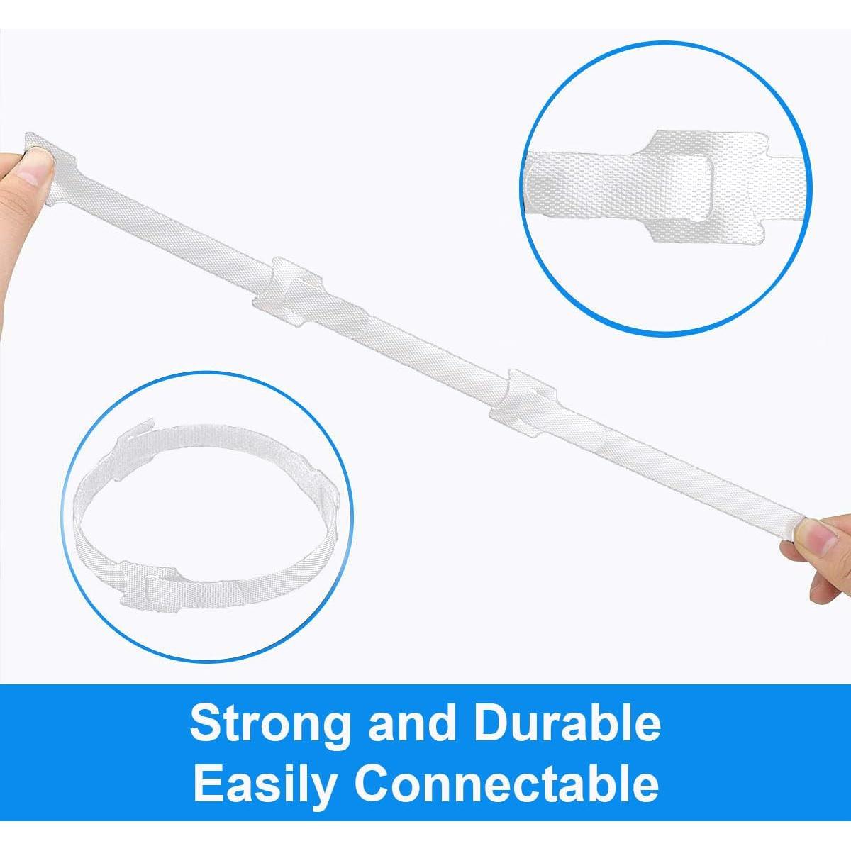 Bridas Reutilizables 60 Pcs California JOS 15.24 cm Nylon Blanco