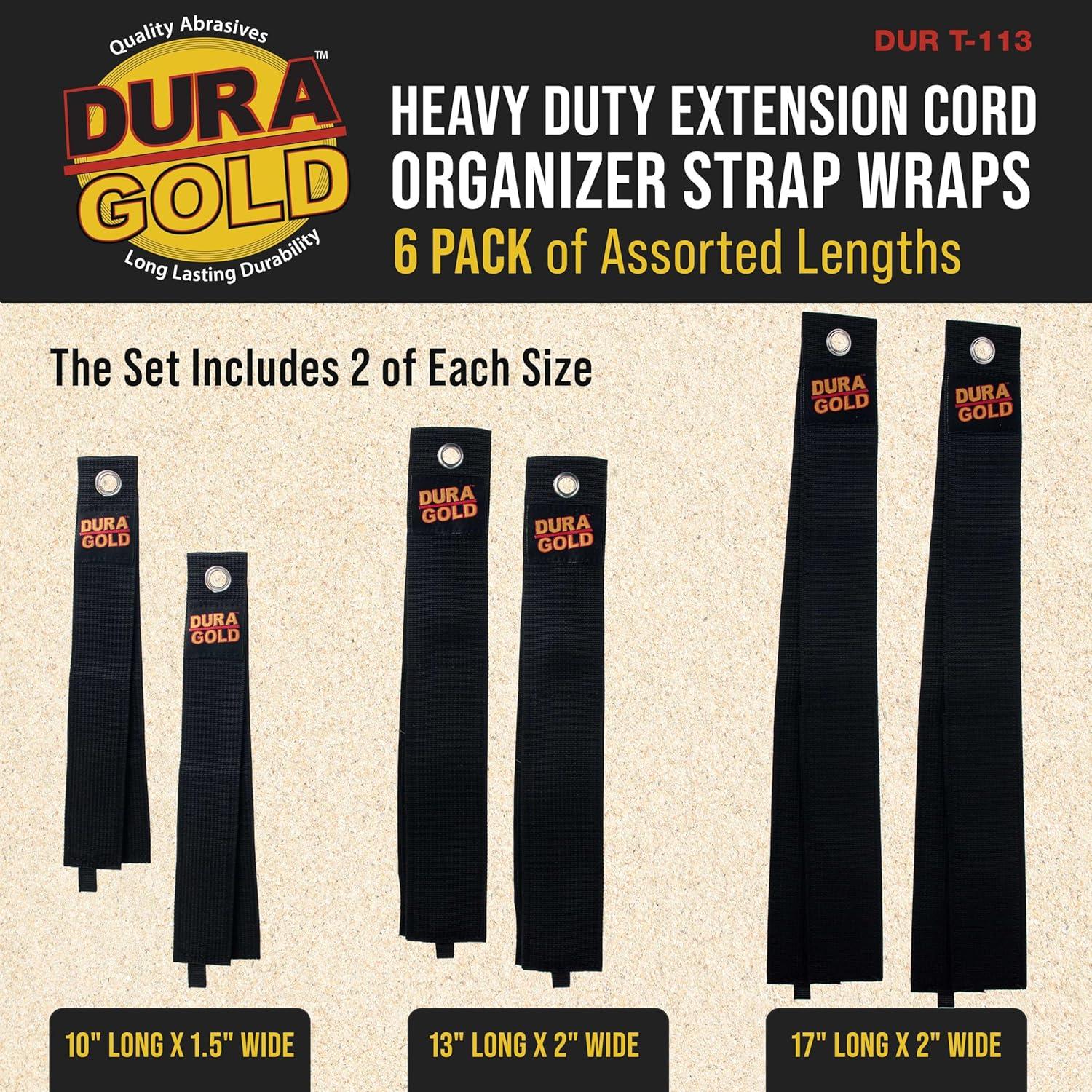 Correas Organizadoras de Cables Dura-Gold, Set de 6 Piezas