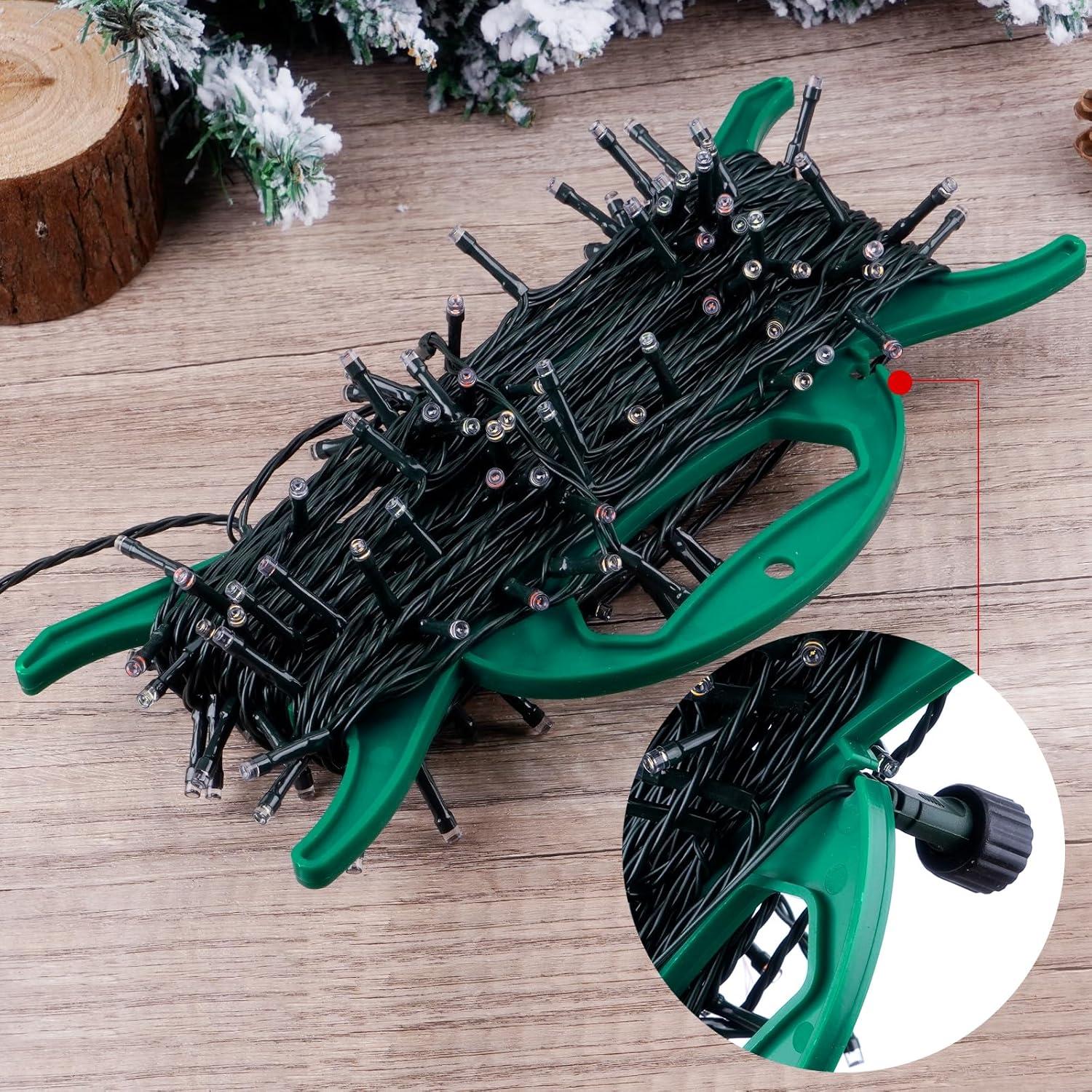 4 Soportes de Almacenamiento de Luces Navidad SUNXIZ Verde