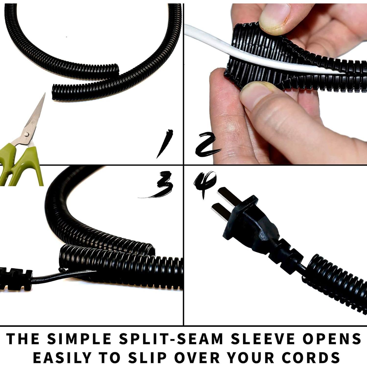 Protector de Cables para Mascotas Cacovedo 9.14m Negro 13mm