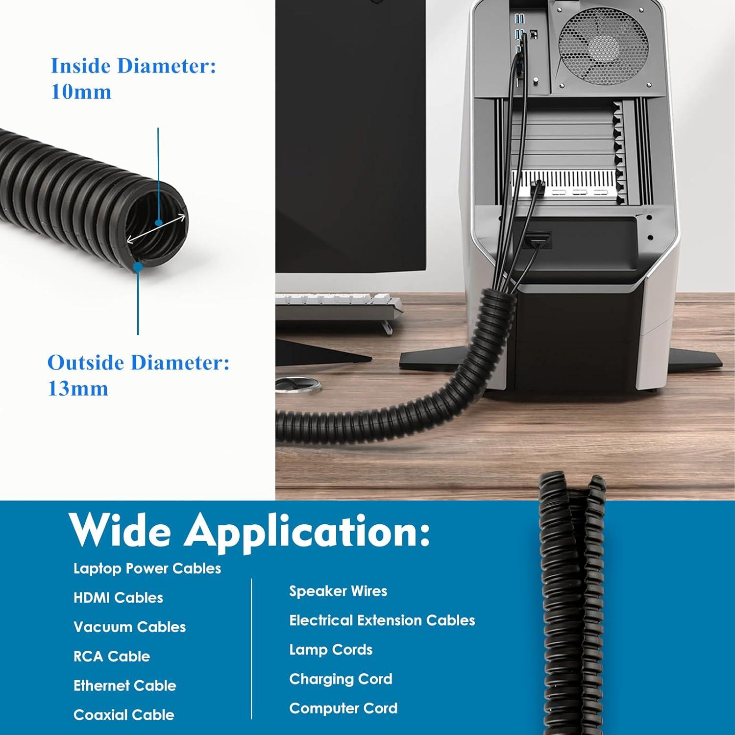 Protector de Cables para Mascotas Cacovedo 9.14m Negro 13mm