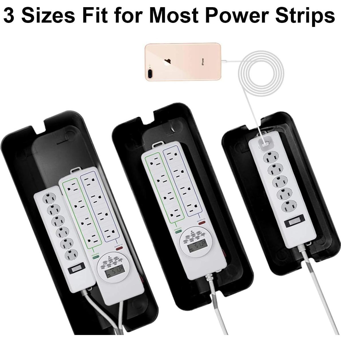 Caja Organizadora de Cables DUNCHATY 3 Tamaños ABS Negro