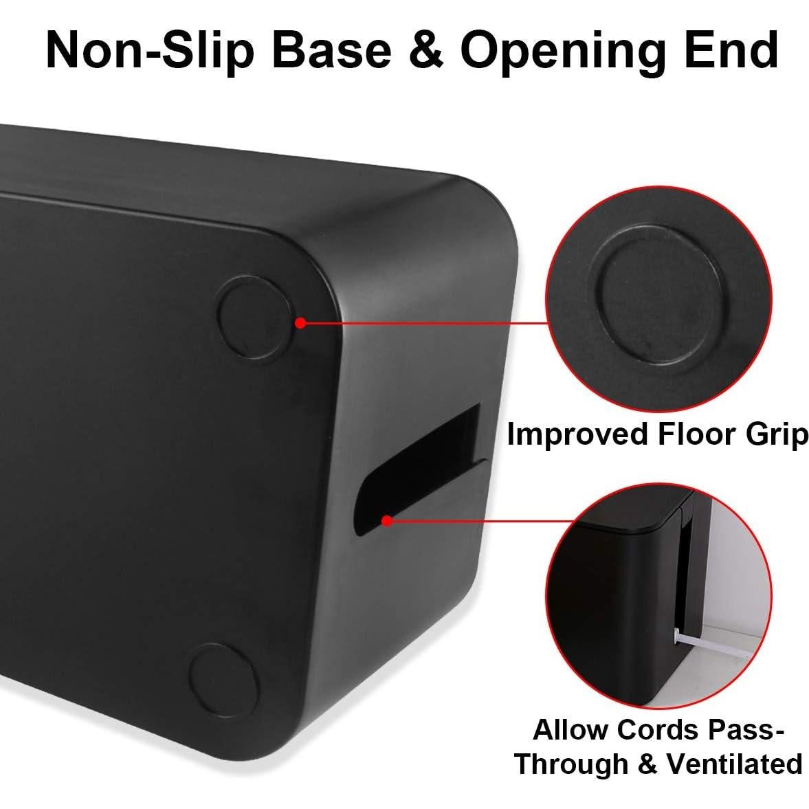 Caja Organizadora de Cables DUNCHATY 3 Tamaños ABS Negro