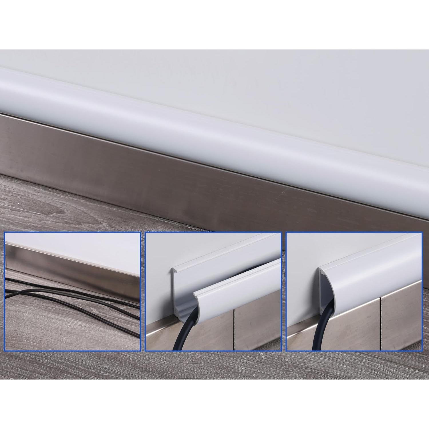 Cubierta de Cables ZhiYo 86cm Blanca para 2-4 Cables