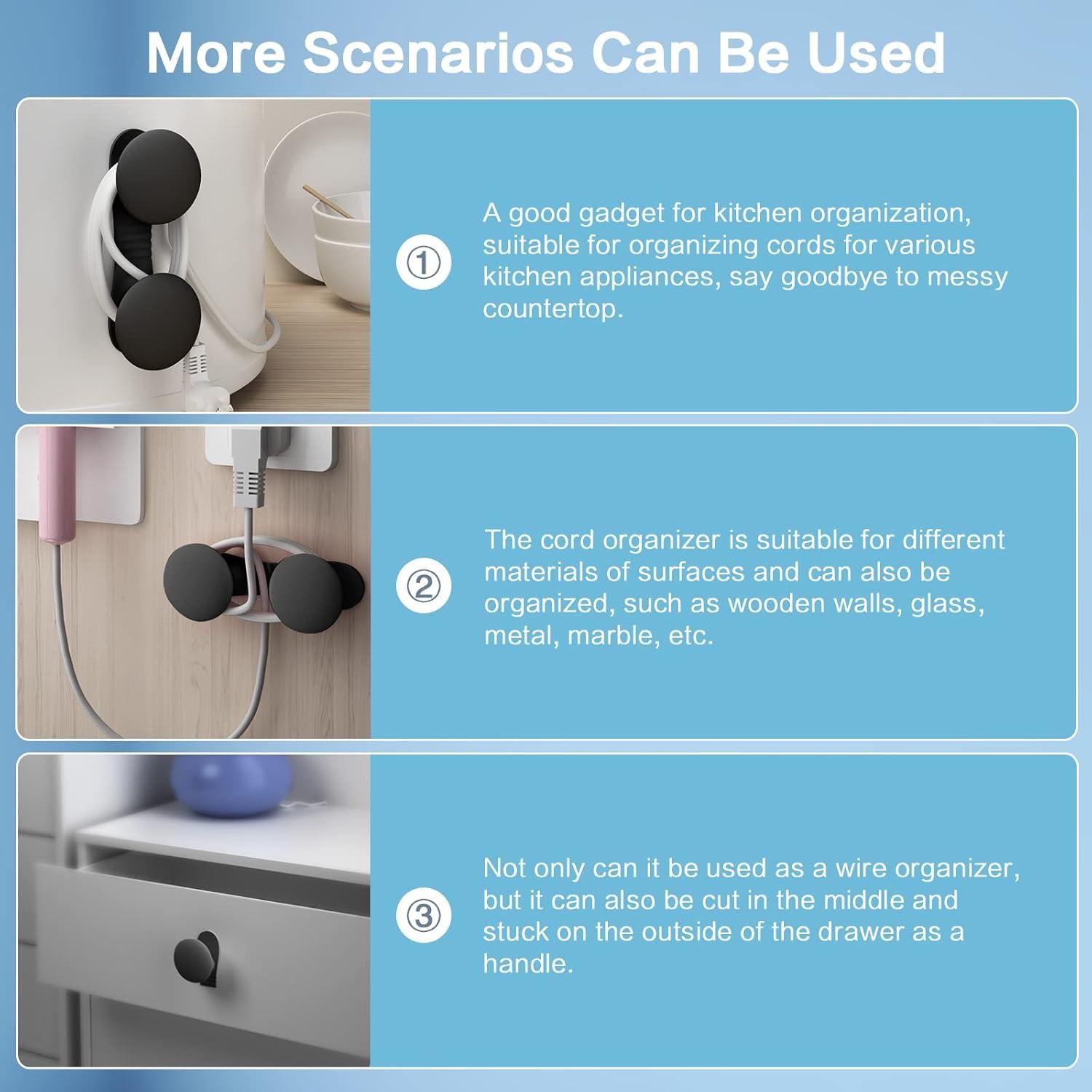 Organizador de Cables AUHSSAN para Electrodomésticos - 6 Colores