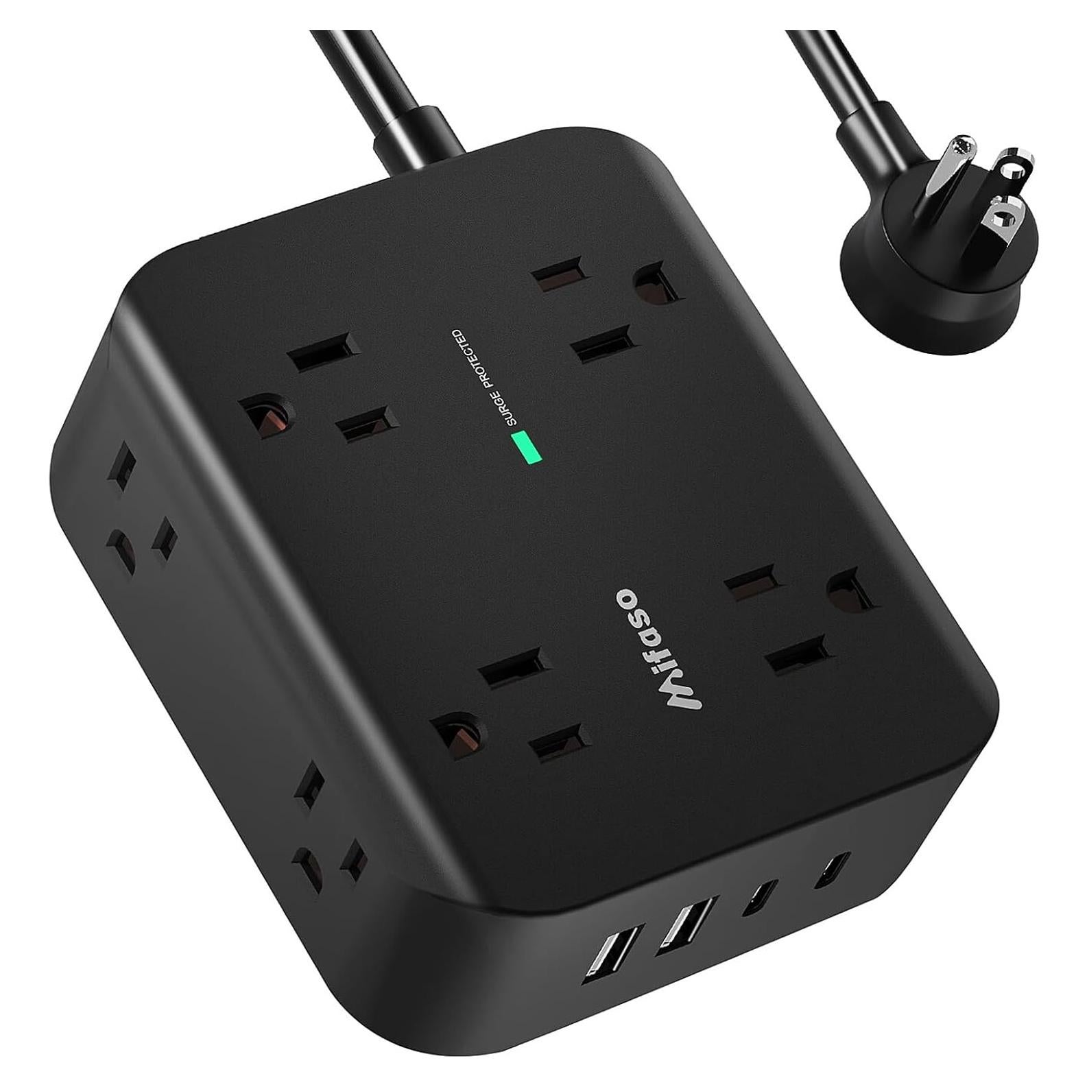 Regleta de Enchufes MifasoPower 8 Salidas con 4 USB 5FT
