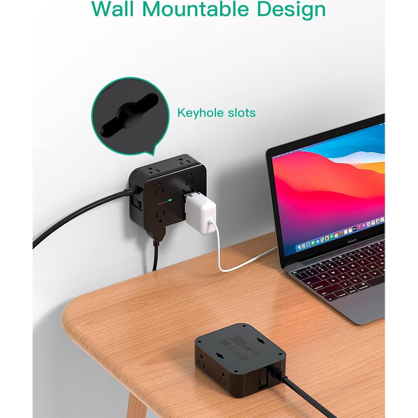 Regleta de Enchufes MifasoPower 8 Salidas con 4 USB 5FT