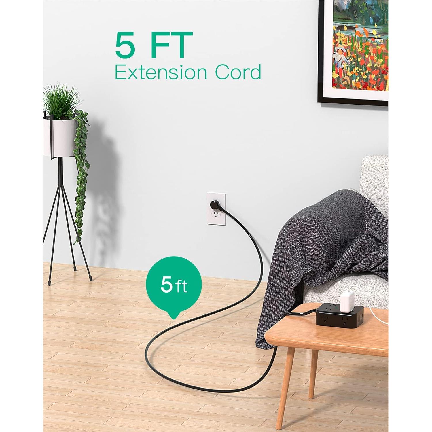 Regleta de Enchufes MifasoPower 8 Salidas con 4 USB 5FT