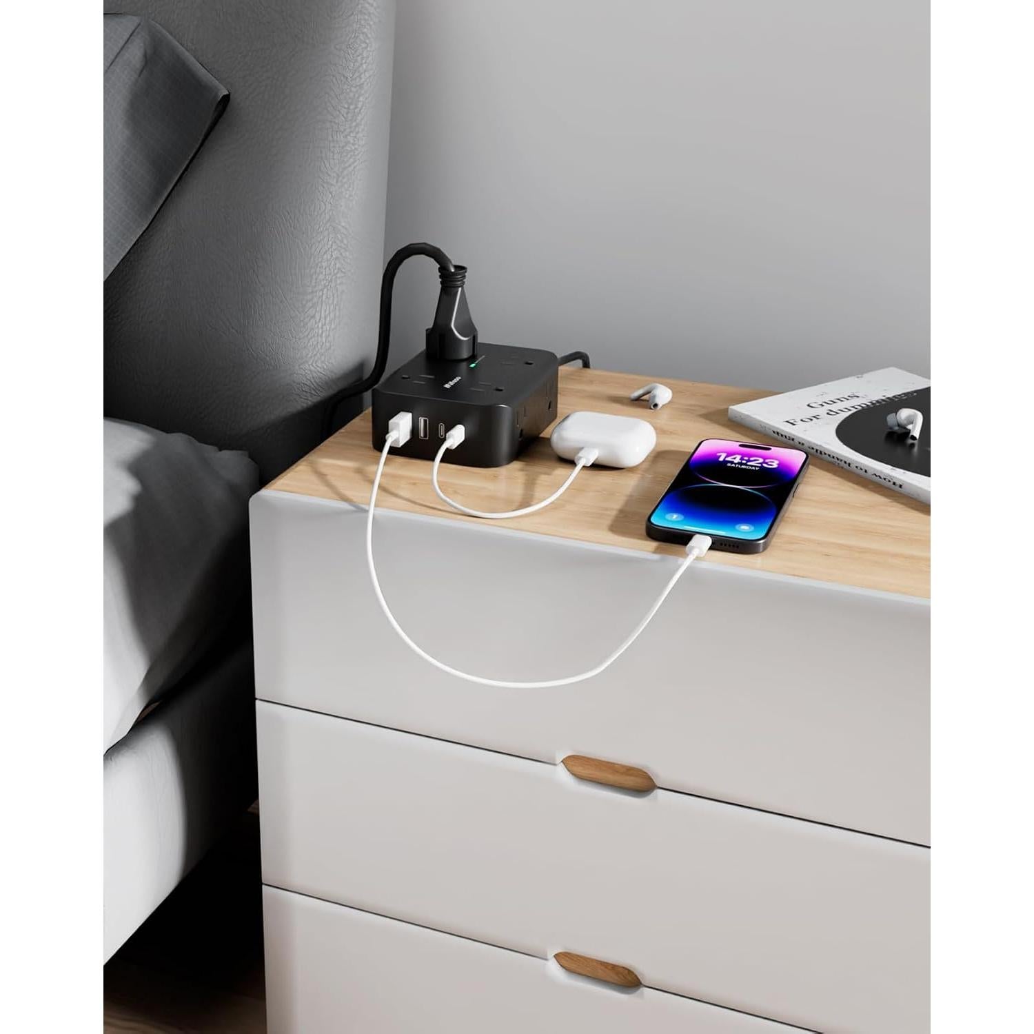 Regleta de Enchufes MifasoPower 8 Salidas con 4 USB 5FT