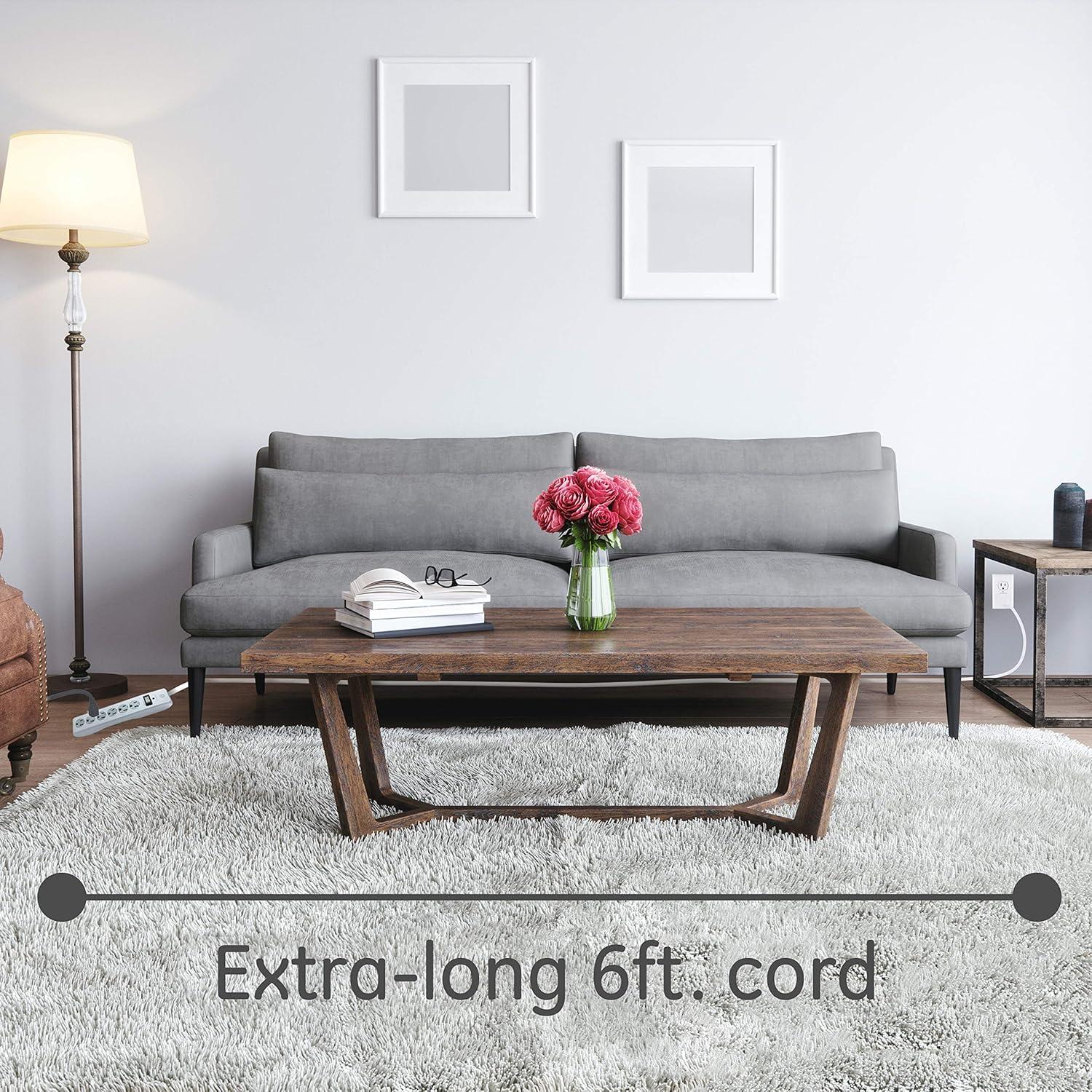 Protector contra sobretensiones GE 6 salidas 800J 2 paquetes