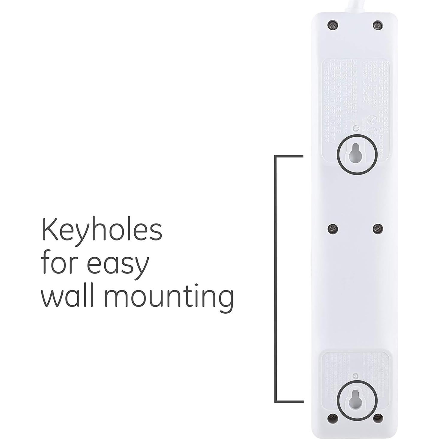 Protector contra sobretensiones GE 6 salidas 800J 2 paquetes