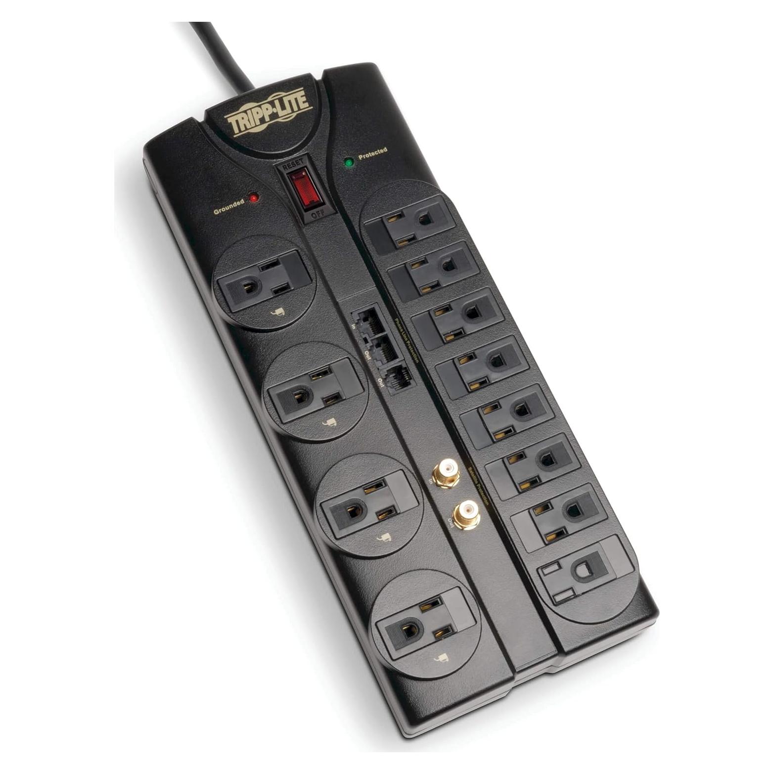 Protector de Sobretensión Tripp Lite 12 Salidas 2.44m Negro