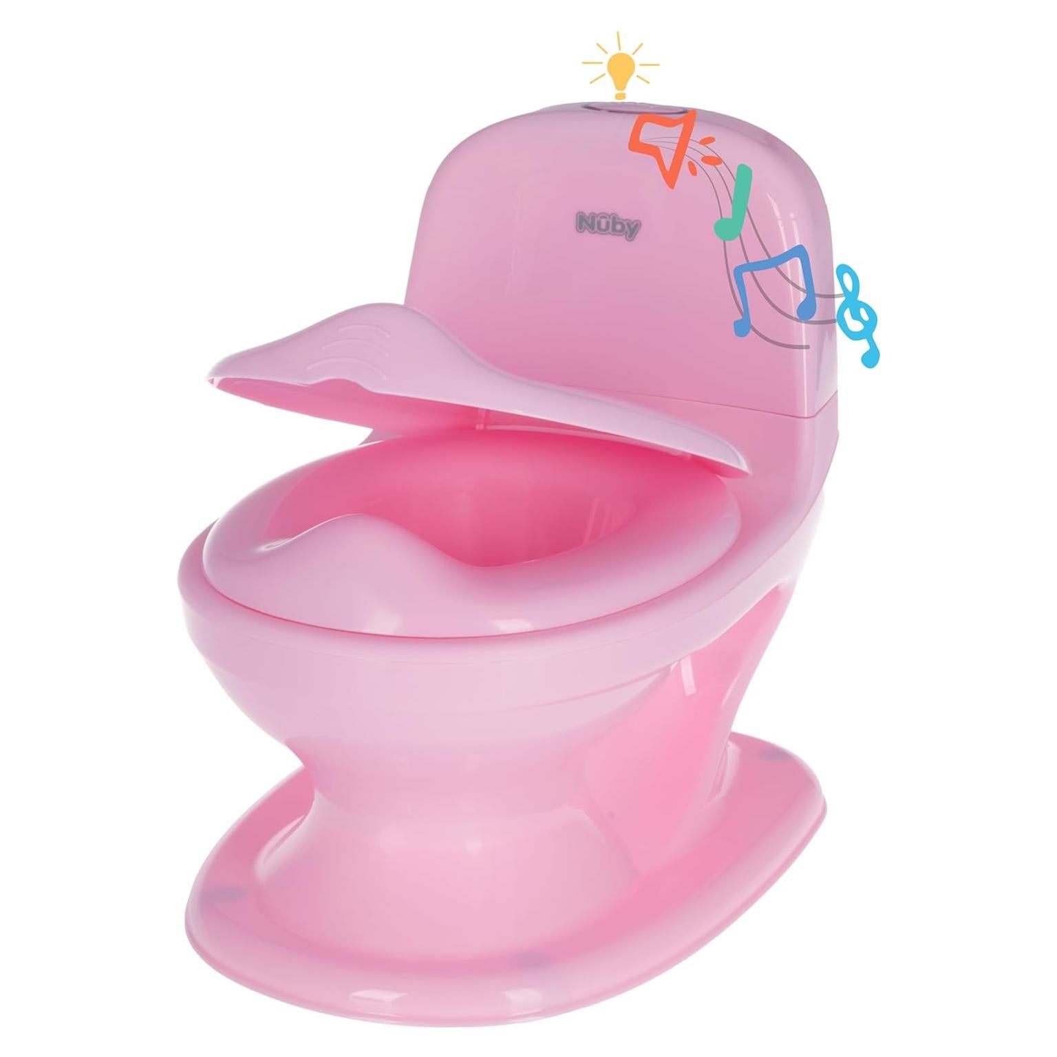 Orinal de Entrenamiento Nuby Rosa con Sonido 18+ Meses