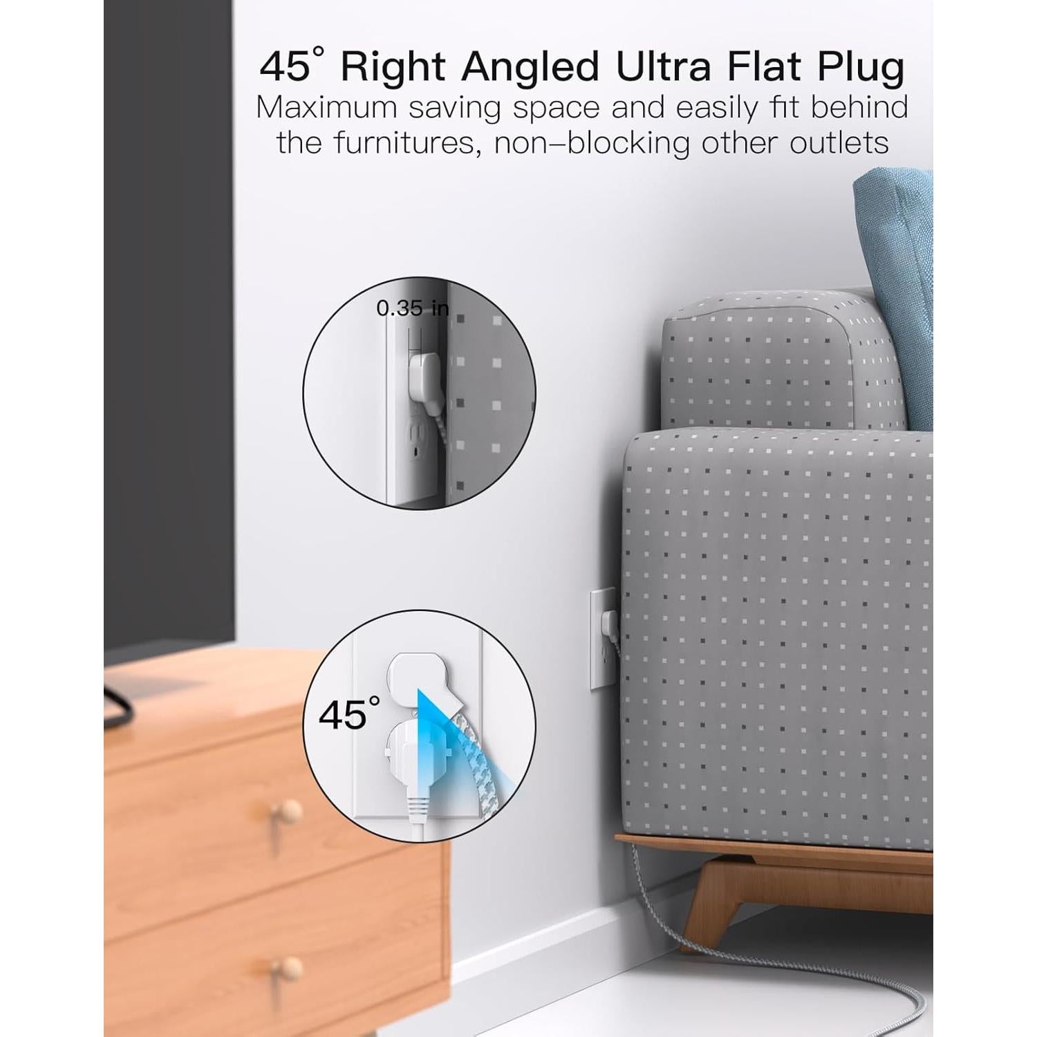 Regleta de Protección MIFASOPOWER 10FT 6 Salidas AC 4 USB