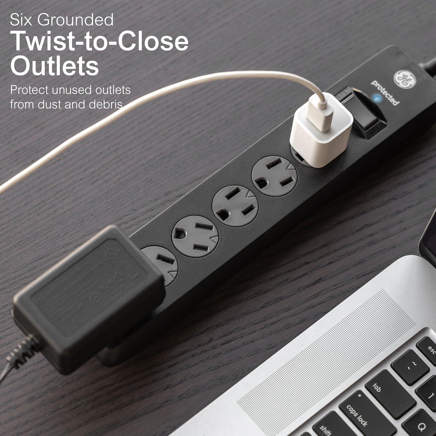 Protector contra Sobretensiones GE 6 Salidas 600 Julios 3m