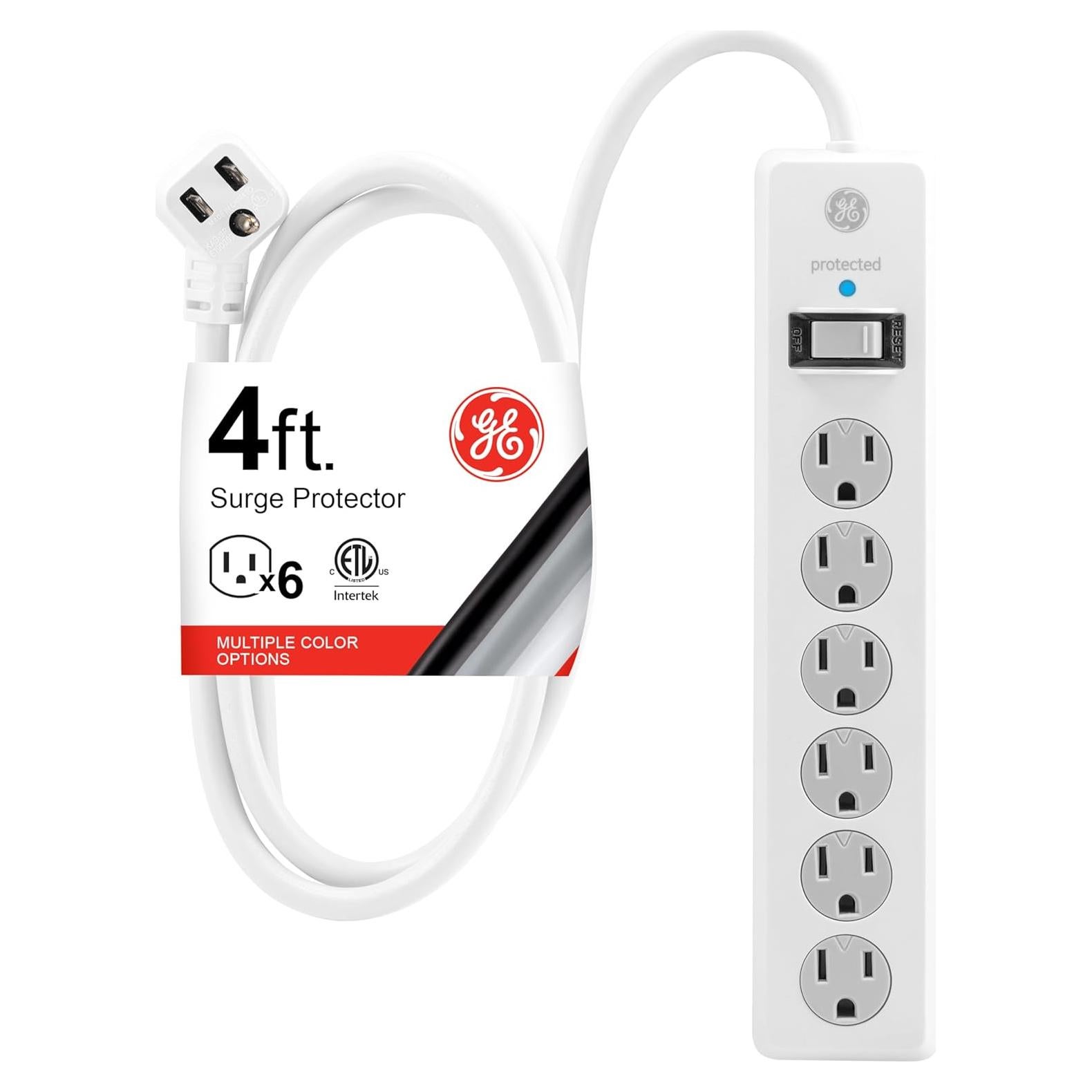 Protector contra sobretensiones GE 6 salidas 800 julios 1.22m