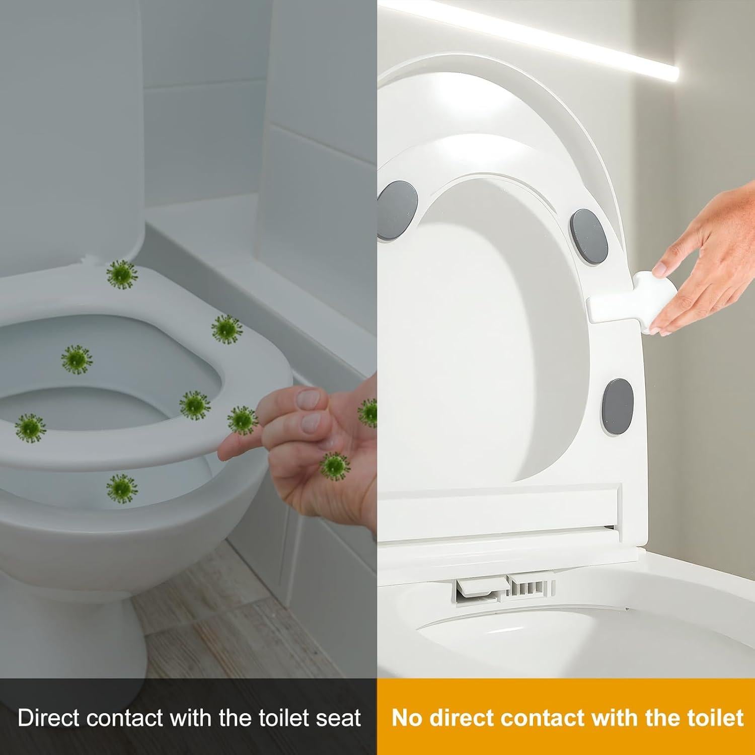 Elevador de Tapa de Inodoro GizcPxy Blanco - Juego de 2 Piezas