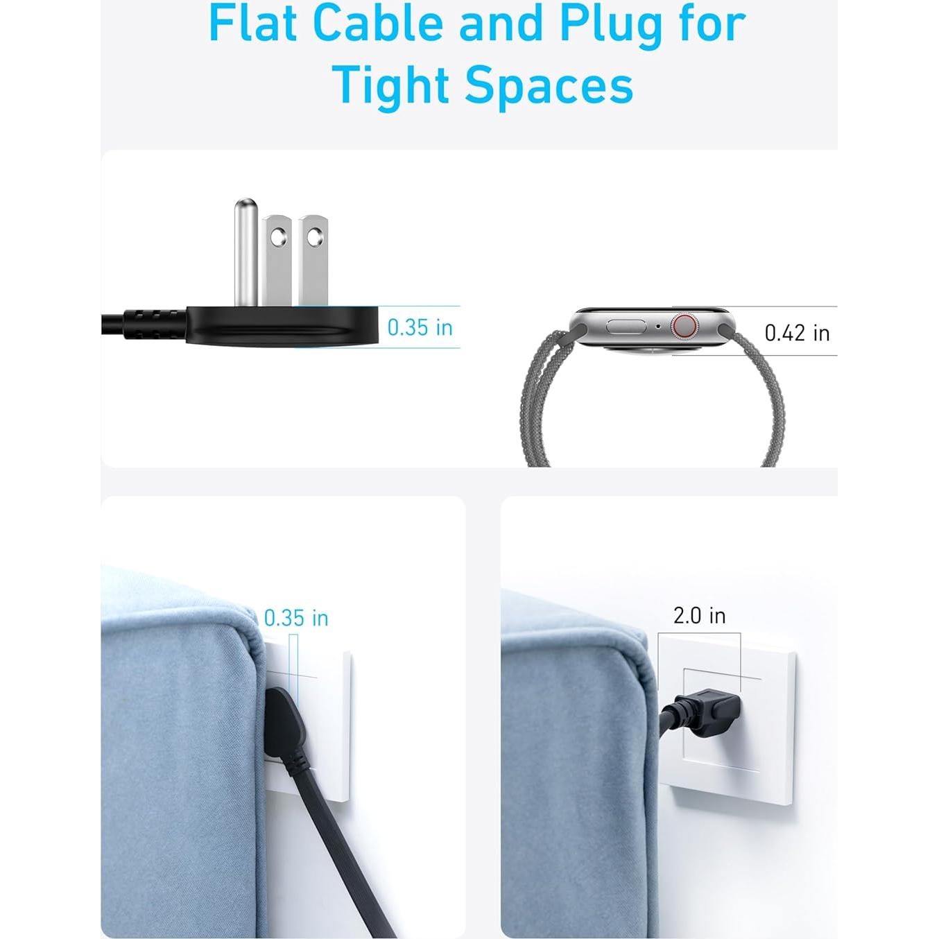 Regleta de Enchufes Anker A91F4 12-en-1 USB-C 35W 1.52m