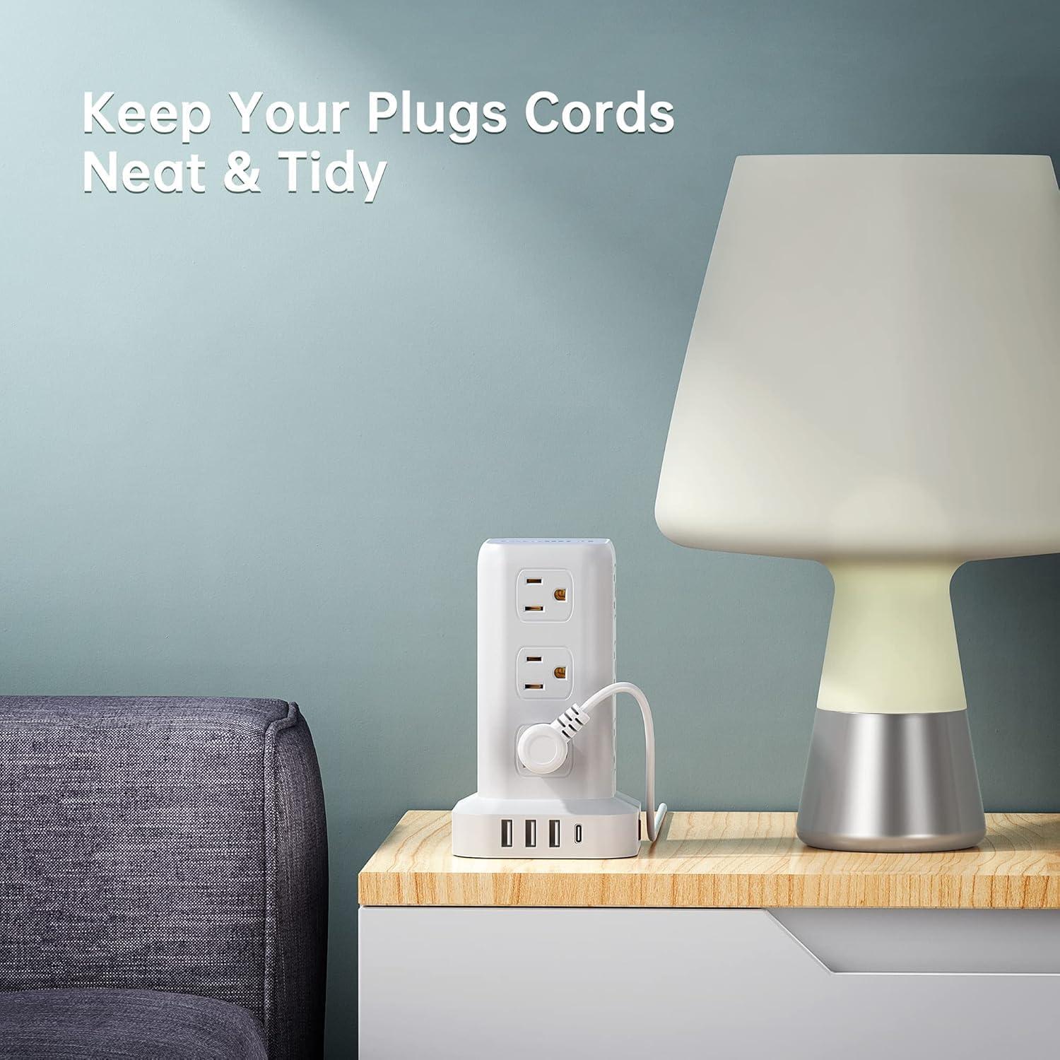 Protector de Sobretensión en Torre SMALLRT 12 Salidas 4 USB 3.05M