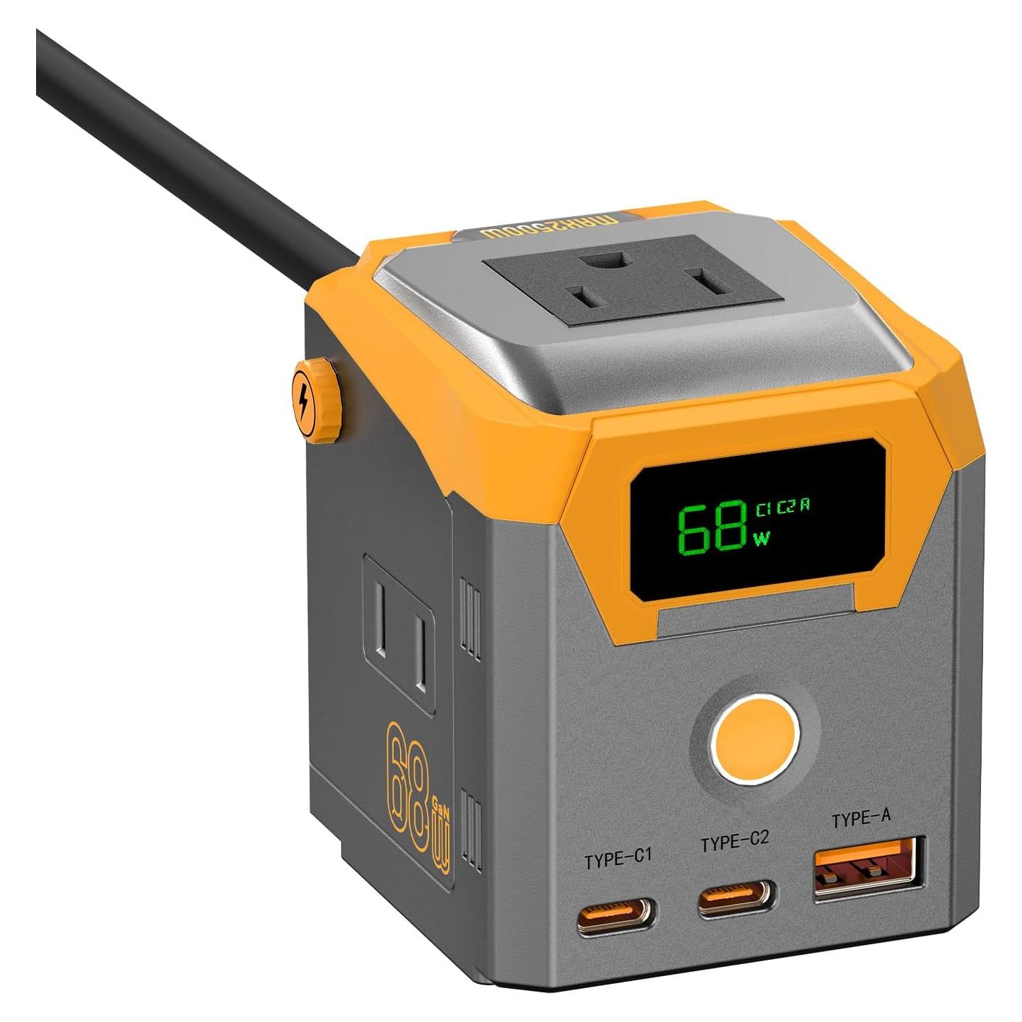 Estación de Carga Multi GaN 68W Kungfuking con Pantalla TFT