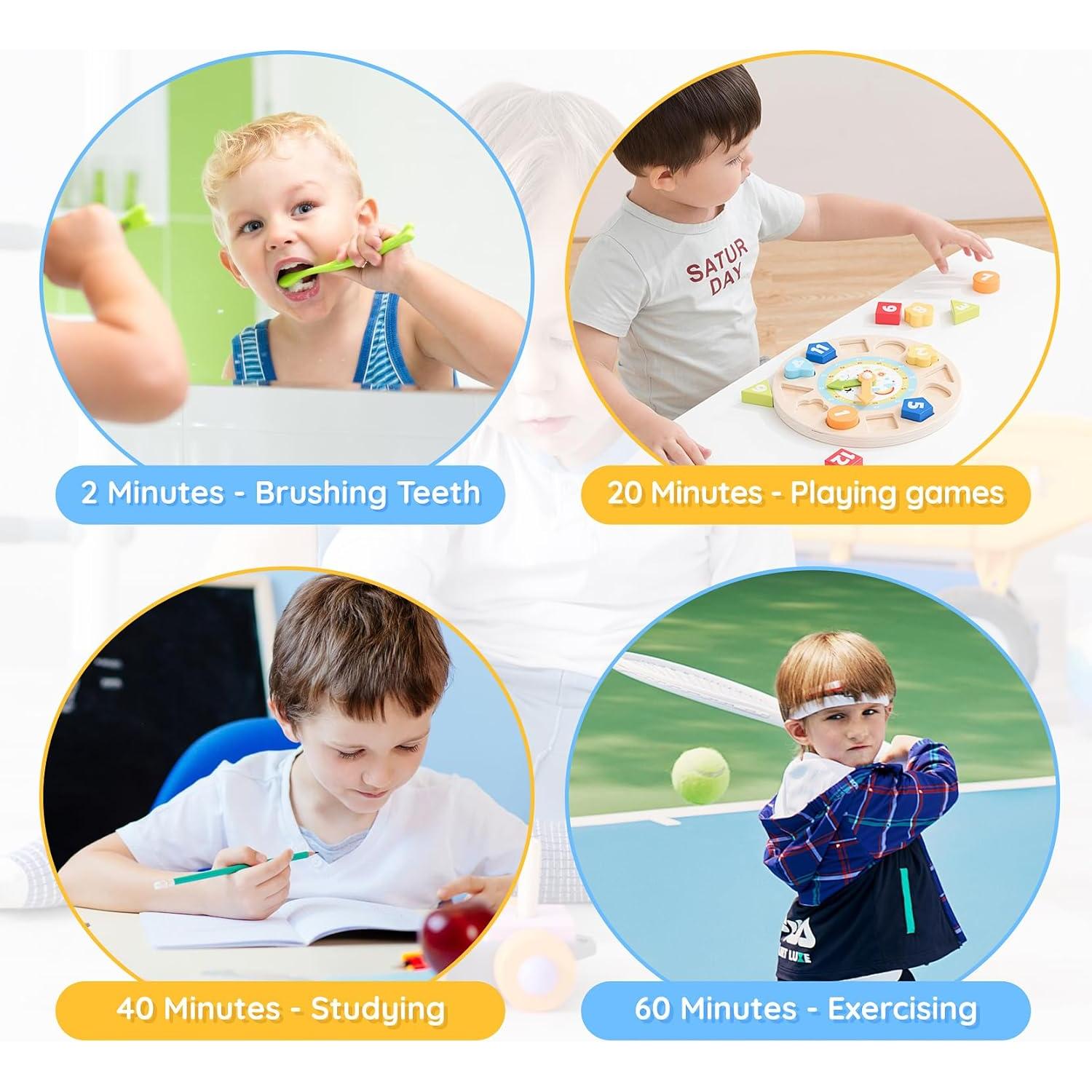 Temporizador Visual Digital 60 Minutos HAUKINIX Azul y Blanco