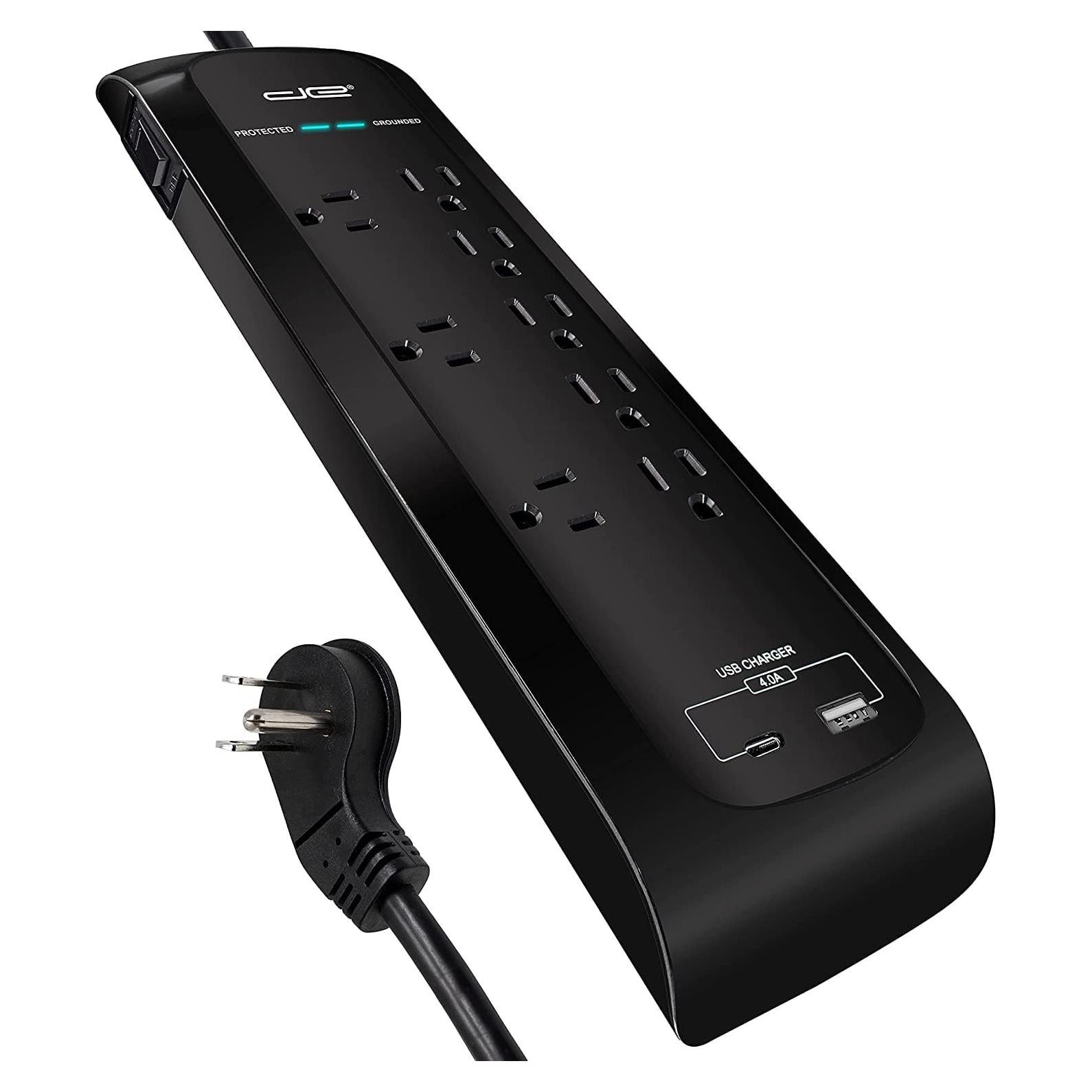 Protector de Sobretensión Digital Energy 7.62 m 8 Salidas USB-C