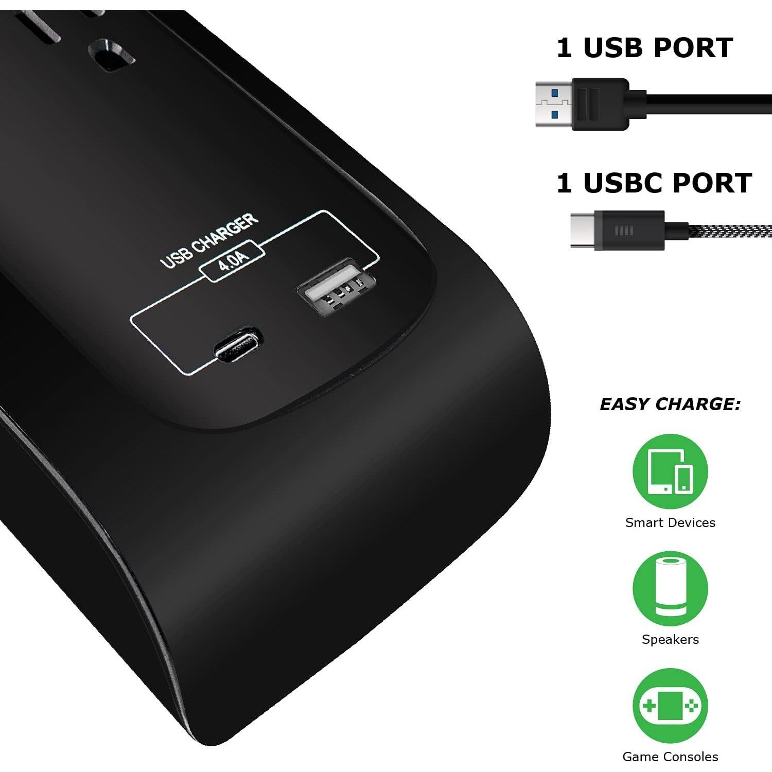 Protector de Sobretensión Digital Energy 7.62 m 8 Salidas USB-C