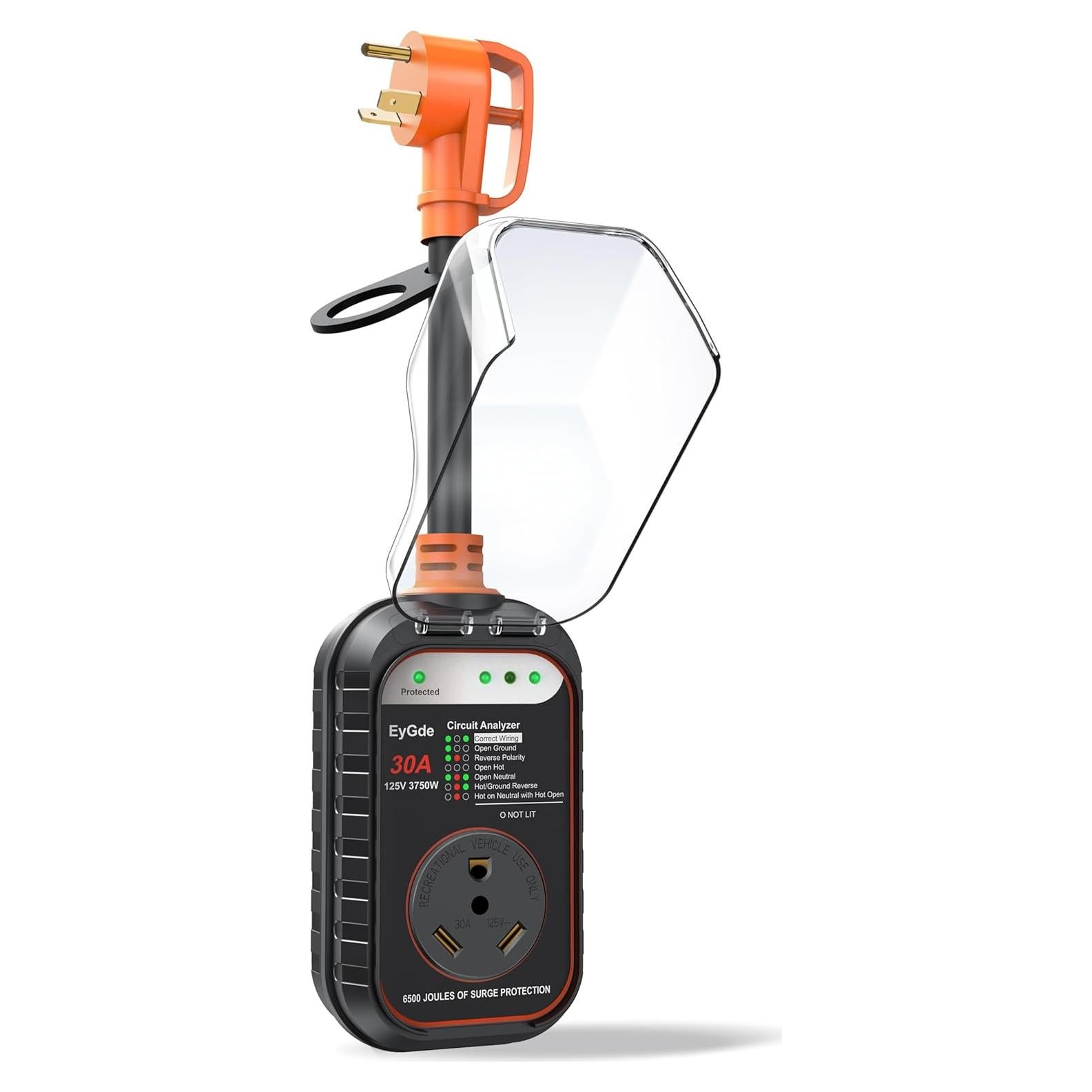 Protector de Sobretensión EyGde FC03 30A con Cubierta Impermeable