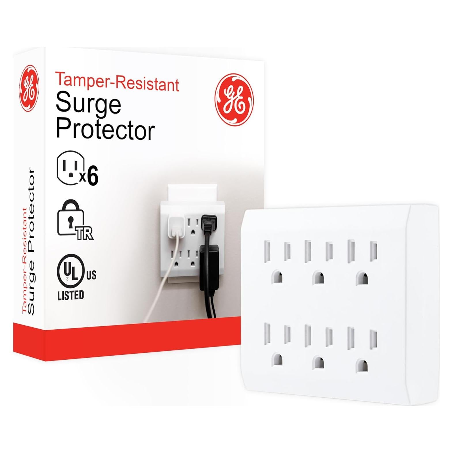 Protector de Sobretensión GE 6 Salidas 440 Julios Blanco