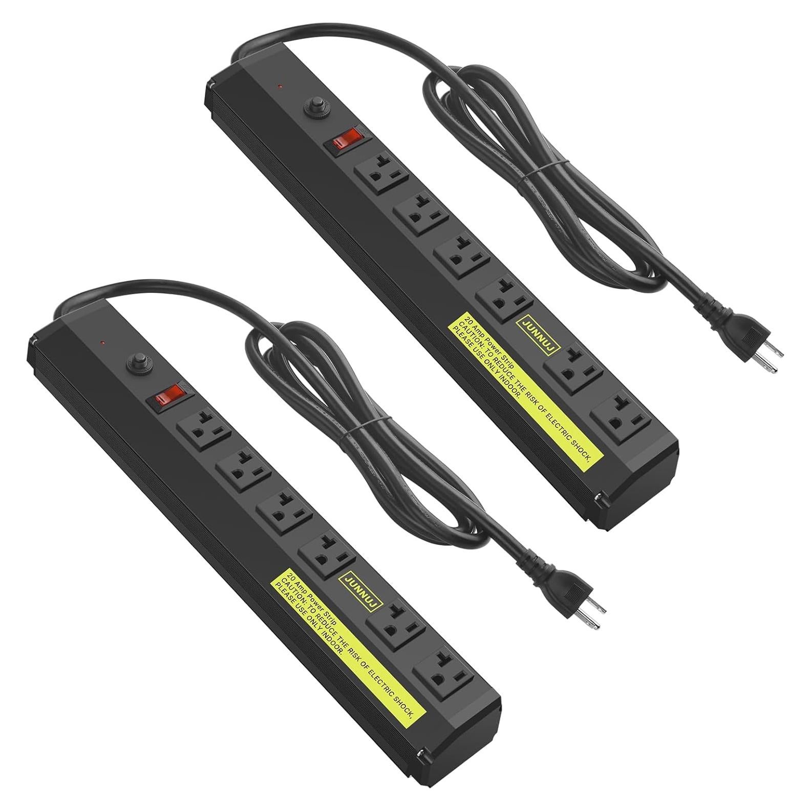 Regleta de 20A JUNNUJ con 6 Salidas Espaciadas 1.83m