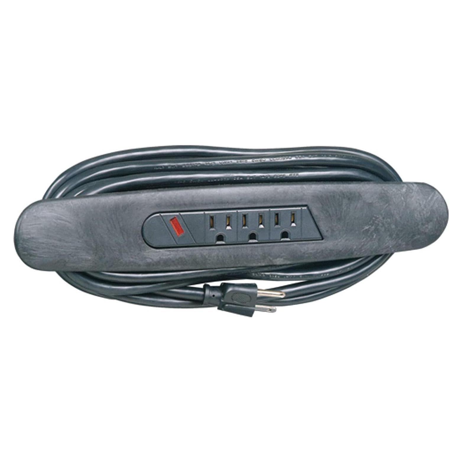 Carro de Plástico Industrial Global con Toma de Corriente 3 Salidas