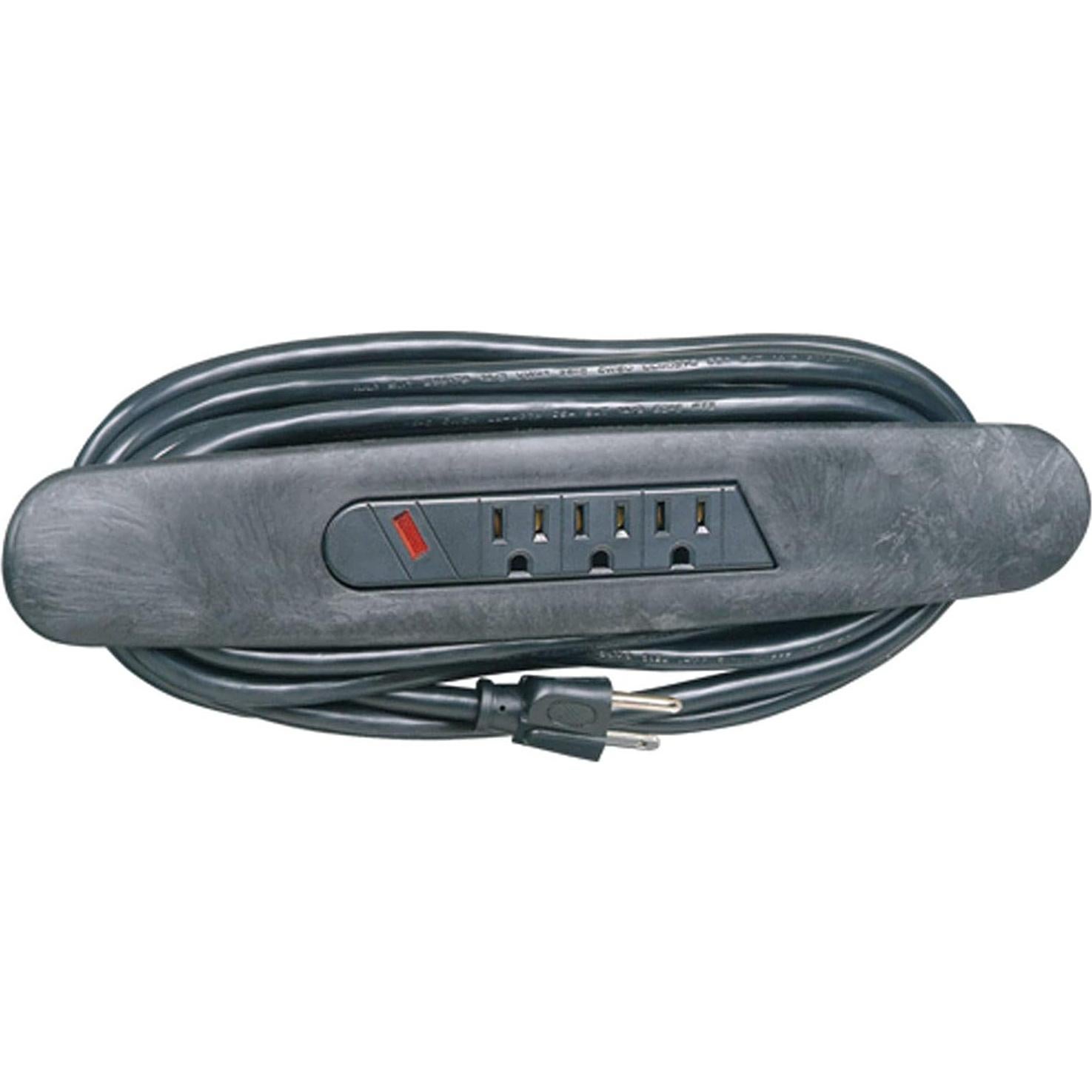 Carro de Plástico Industrial Global con Toma de Corriente 3 Salidas