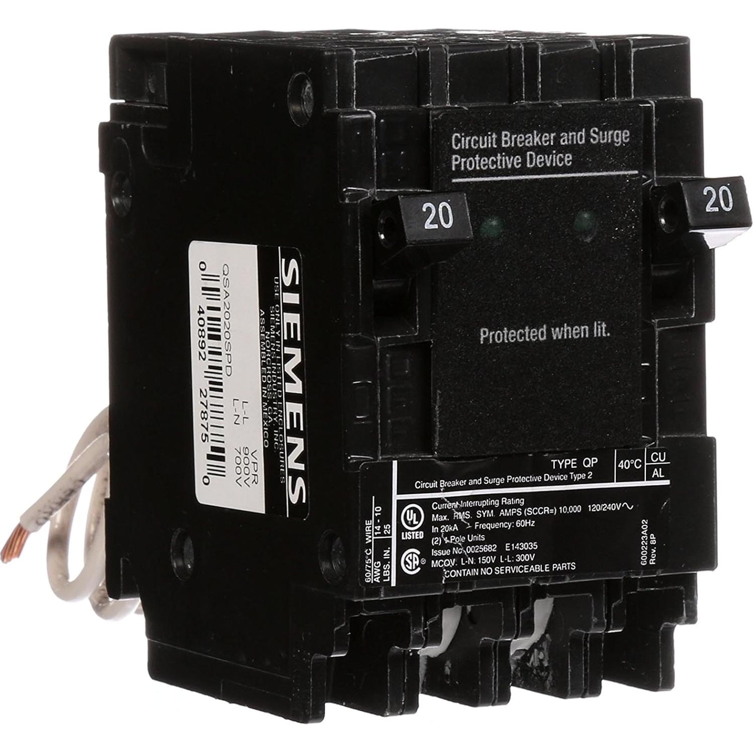 Protección contra Sobretensiones Siemens QSA2020SPD 20A