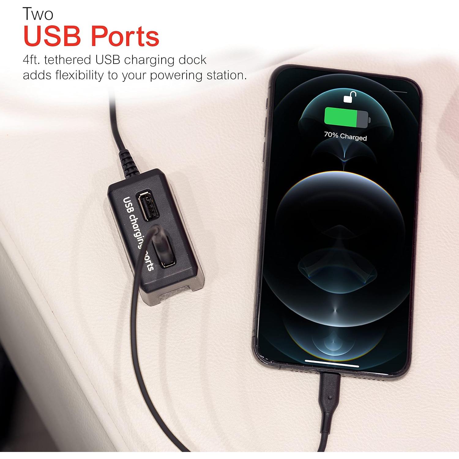 Protector de Sobretensión GE 12 Salidas 4320 Julios USB 2 Puertos