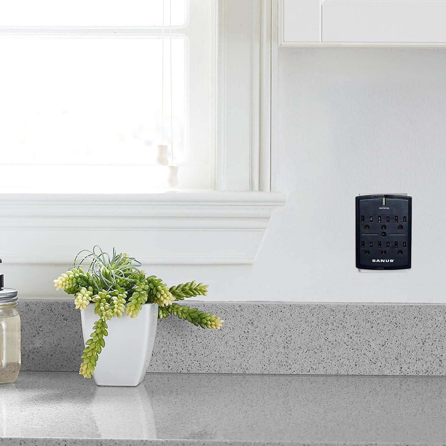 Protector Contra Sobretensiones SANUS 1080J 6 Salidas a Pared