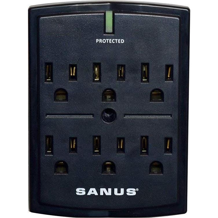 Protector Contra Sobretensiones SANUS 1080J 6 Salidas a Pared
